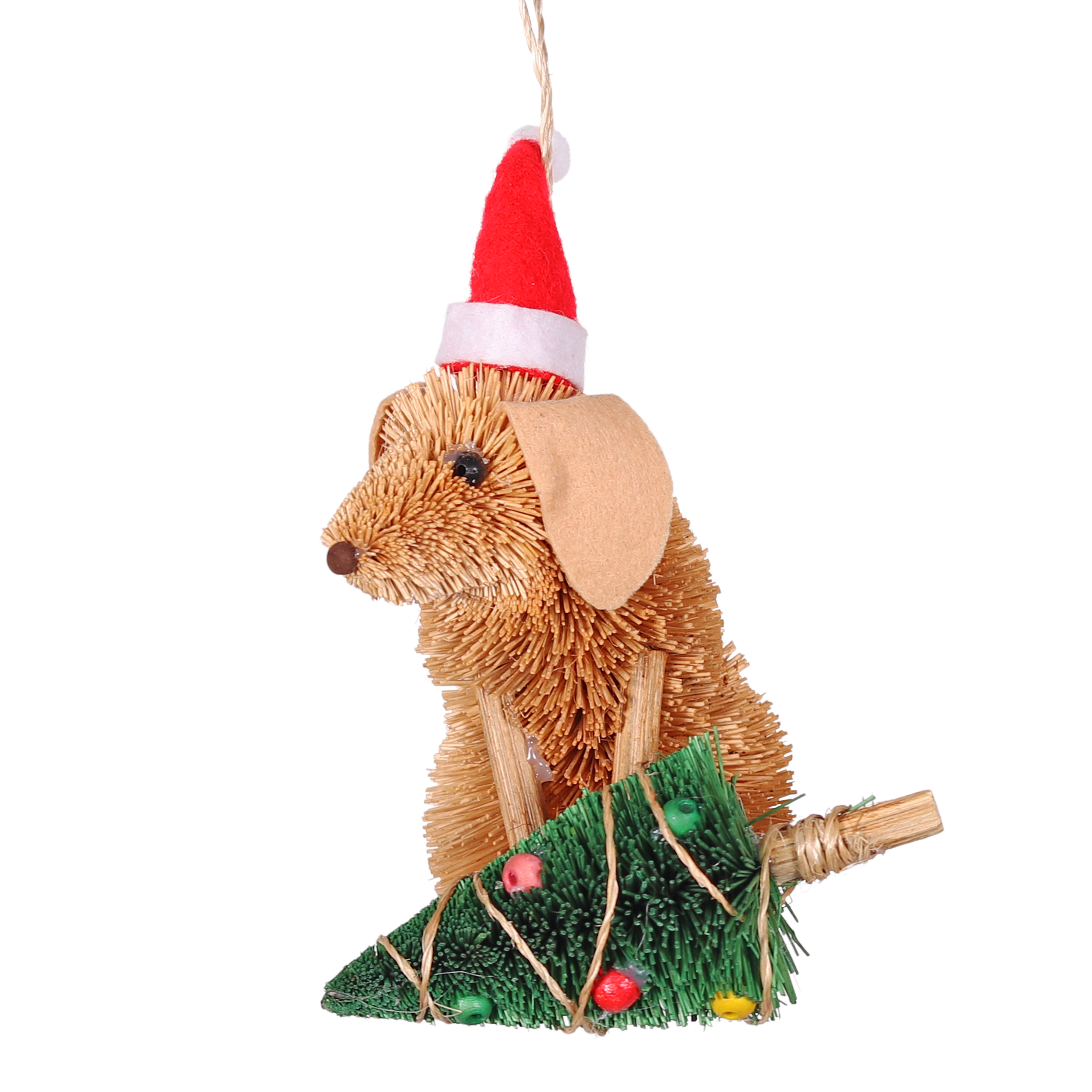 Bristle Golden Retriever Decoration, 13cm