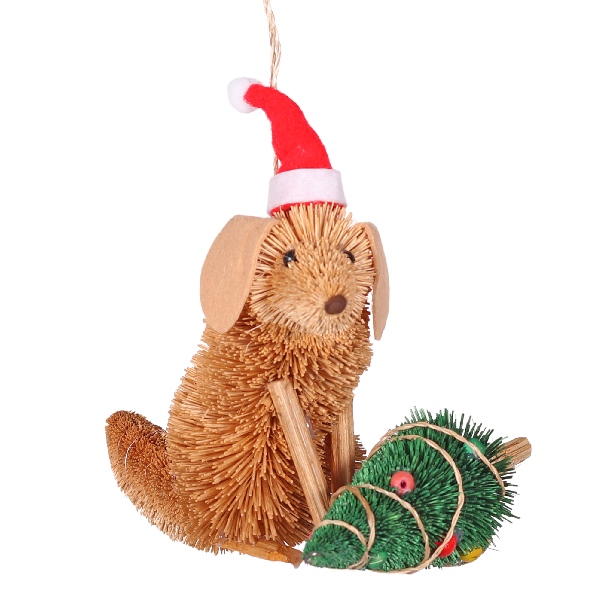 Bristle Golden Retriever Decoration, 13cm
