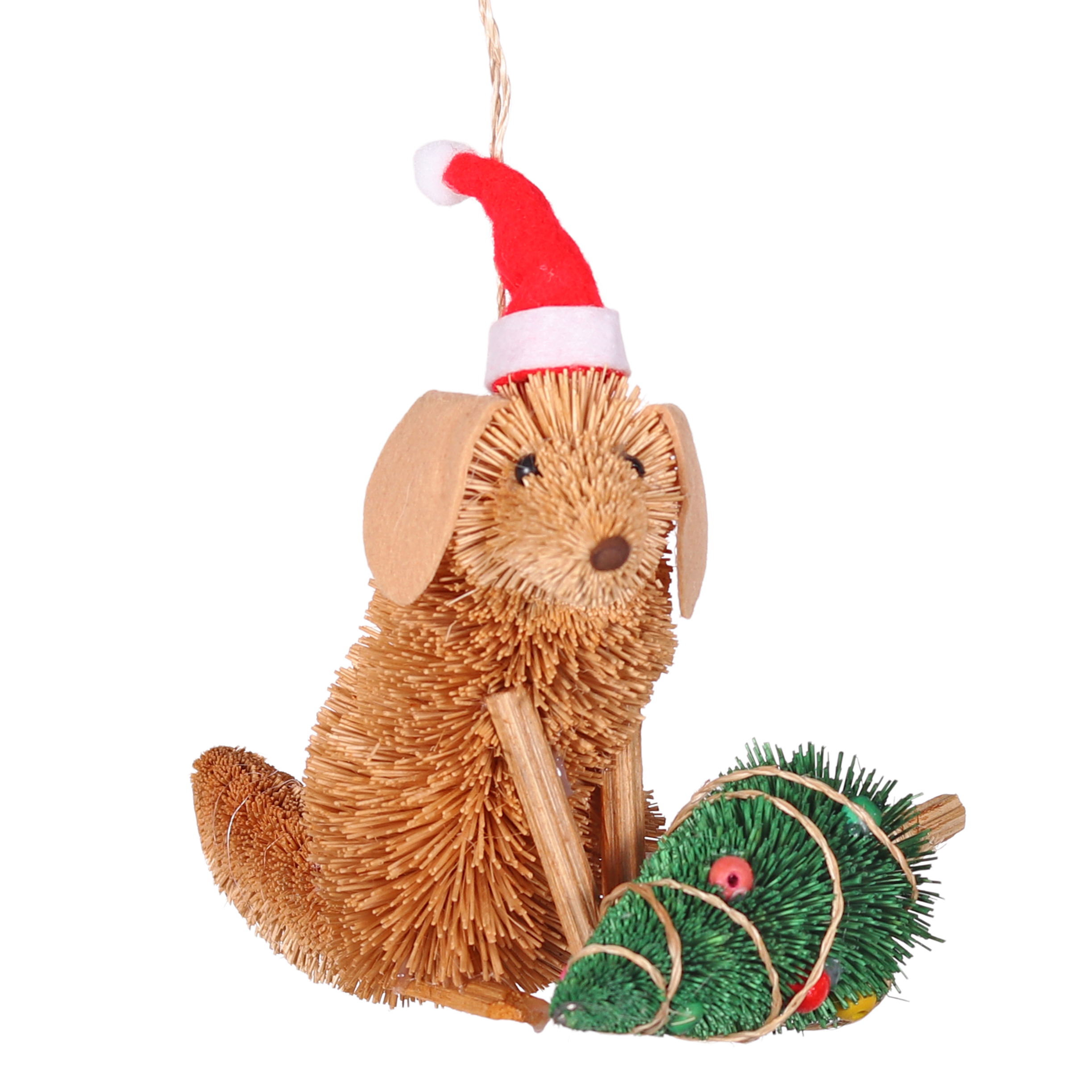 Bristle Golden Retriever Decoration, 13cm