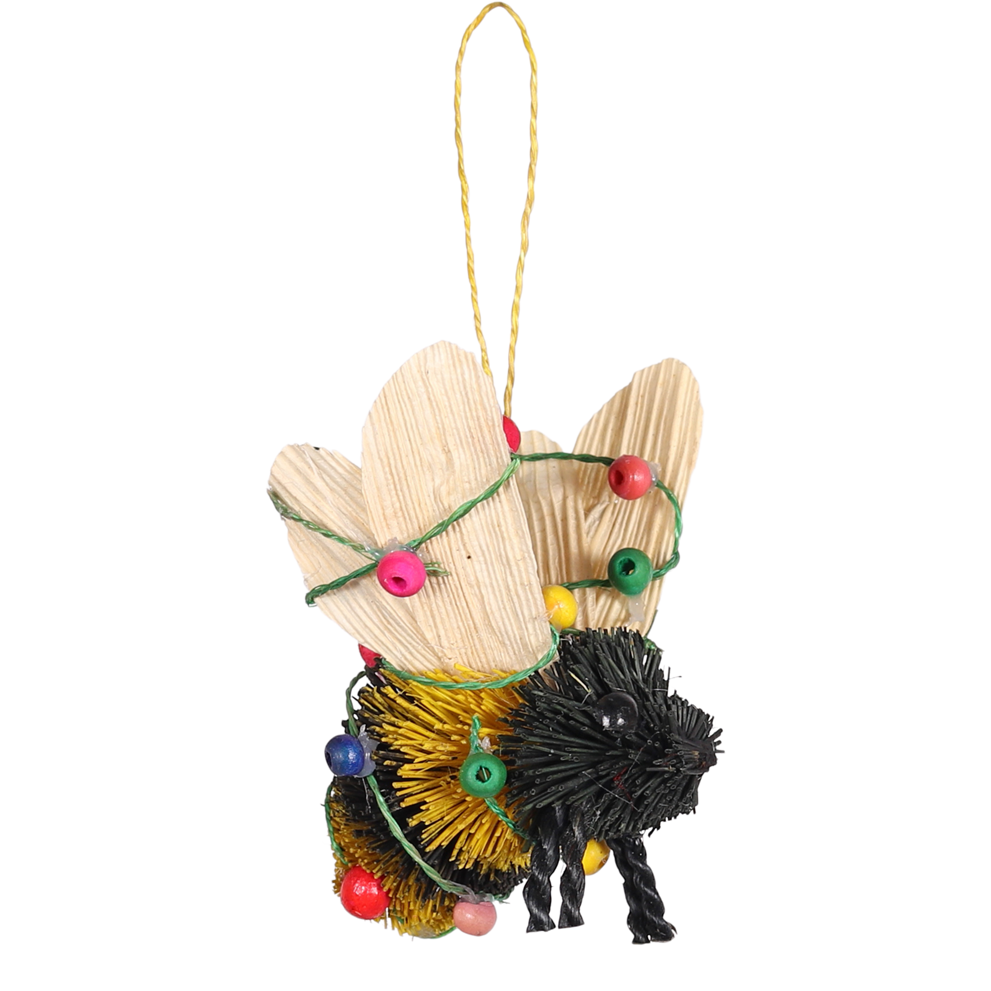 Bristle Bumble Bee Decoration, 8cm