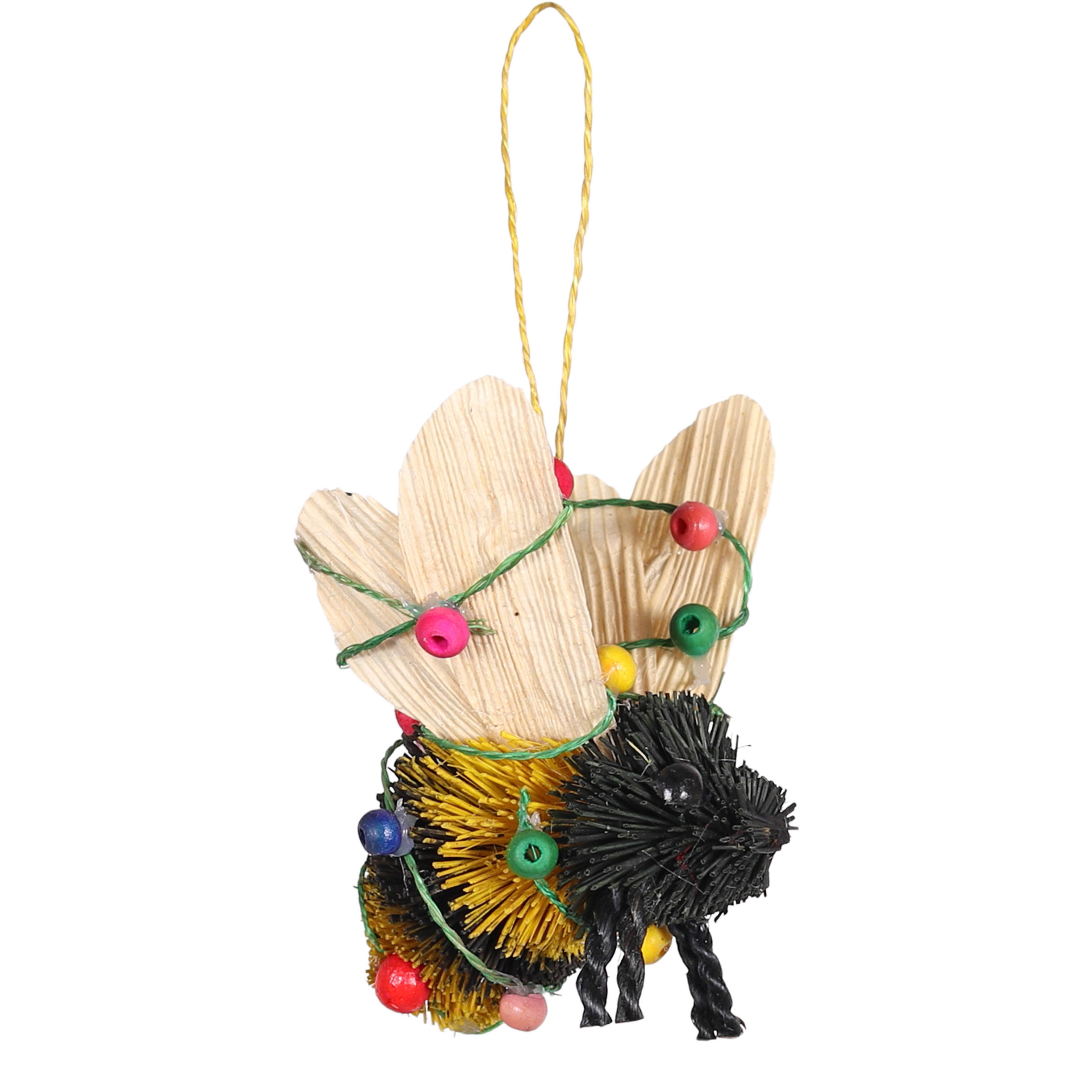 Bristle Bumble Bee Decoration, 8cm