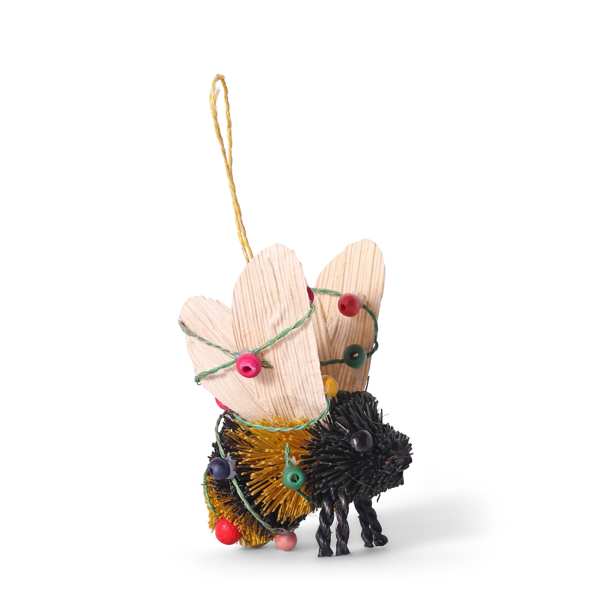 Bristle Bumble Bee Decoration, 8cm