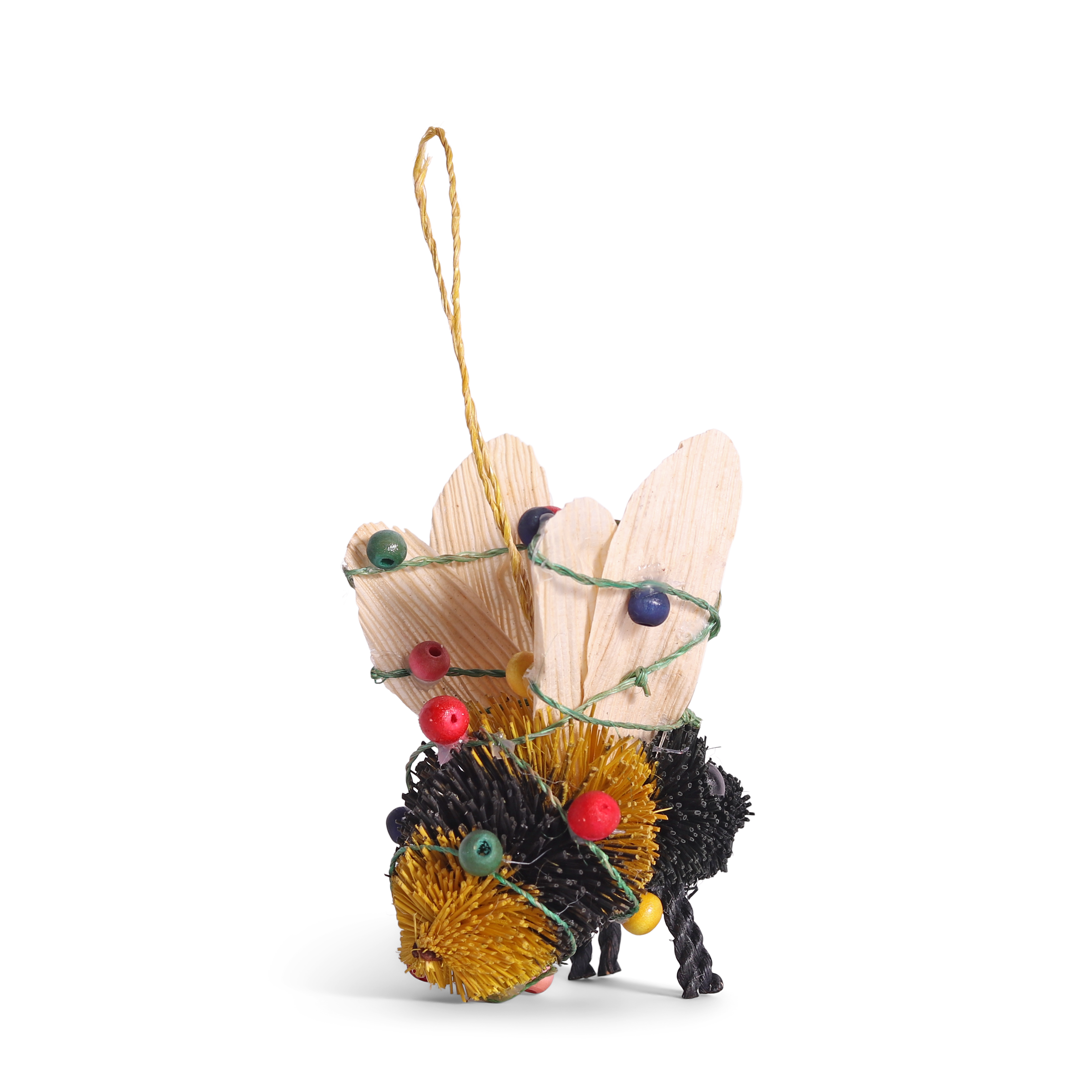 Bristle Bumble Bee Decoration, 8cm