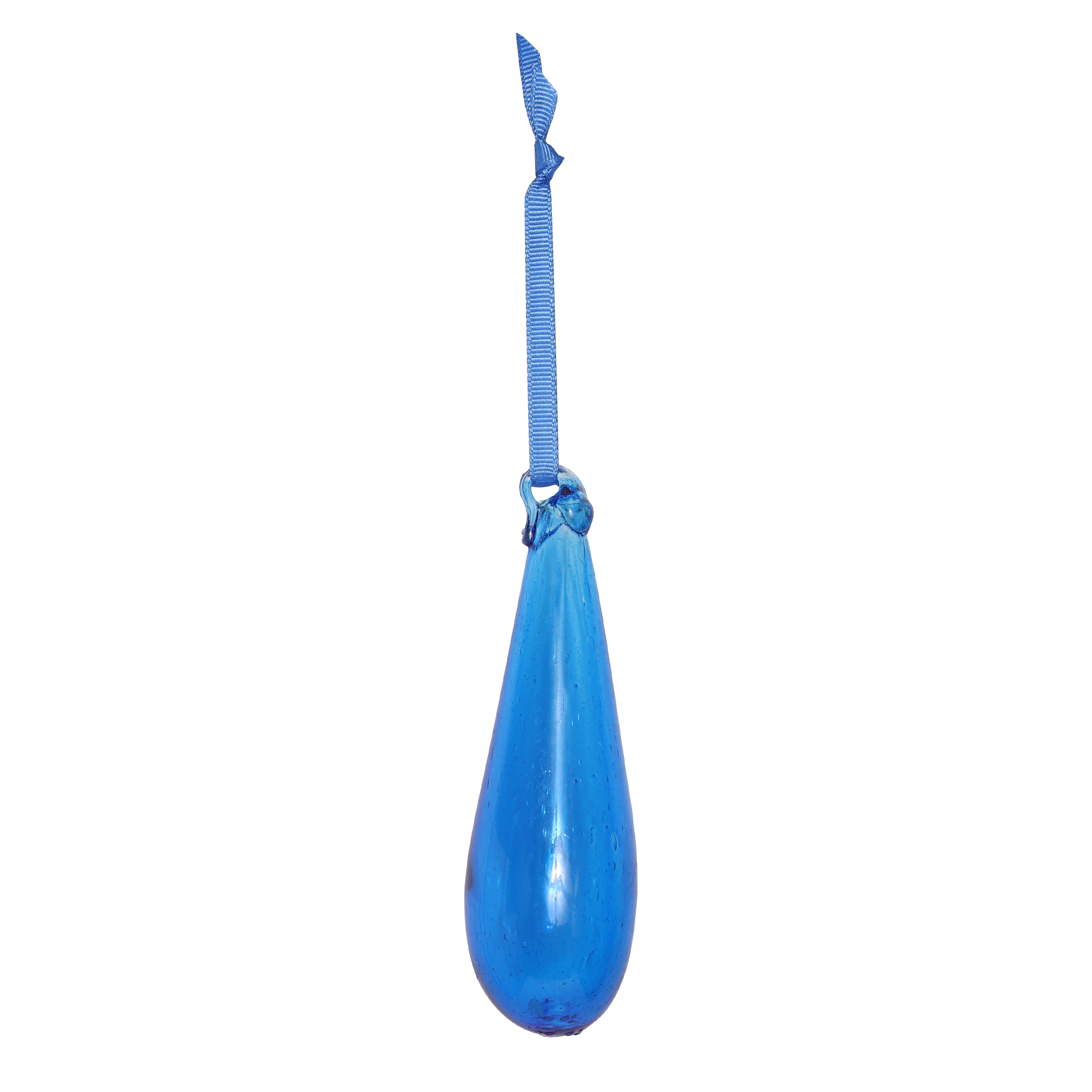 Organic Glass Droplet 10cm, Blue