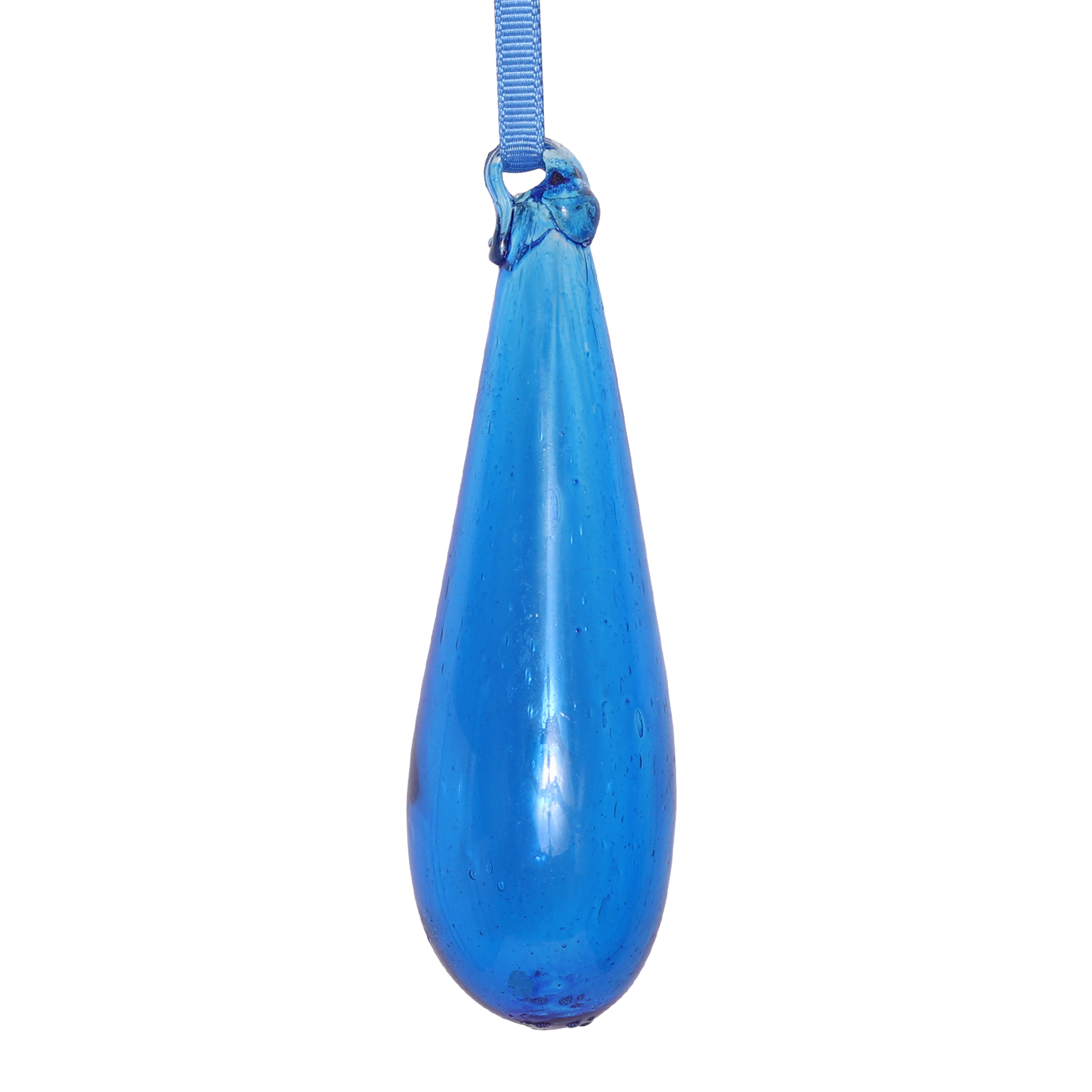 Organic Glass Droplet 10cm, Blue