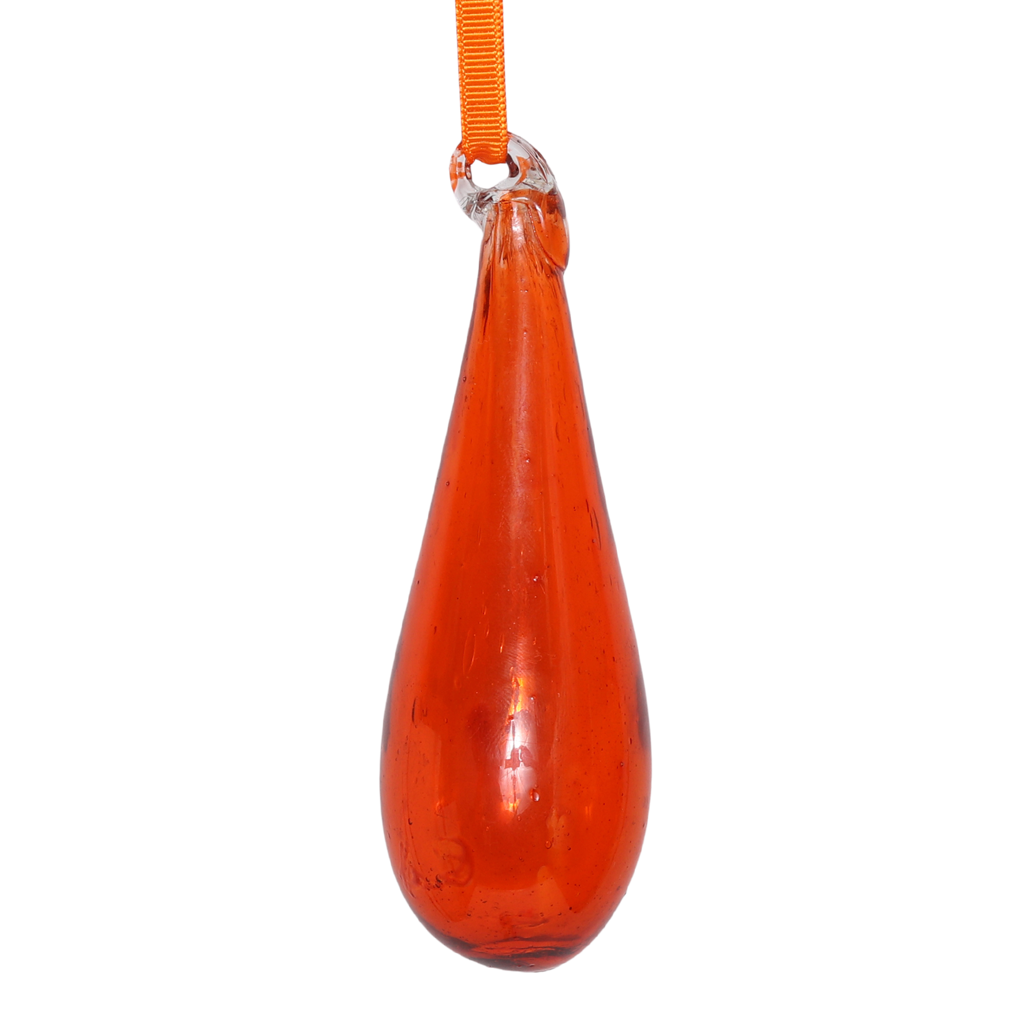 Organic Glass Droplet 10cm, Orange