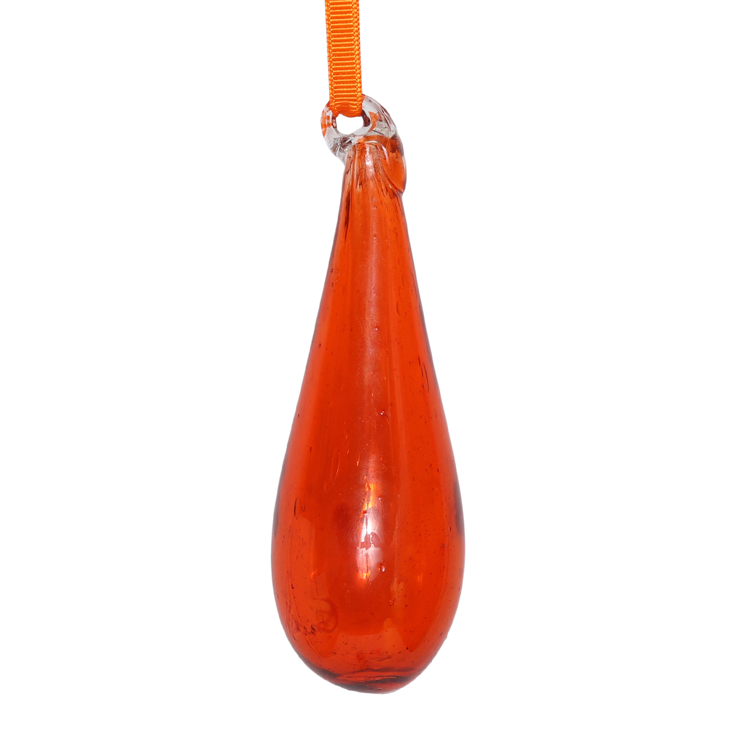 Organic Glass Droplet 10cm, Orange