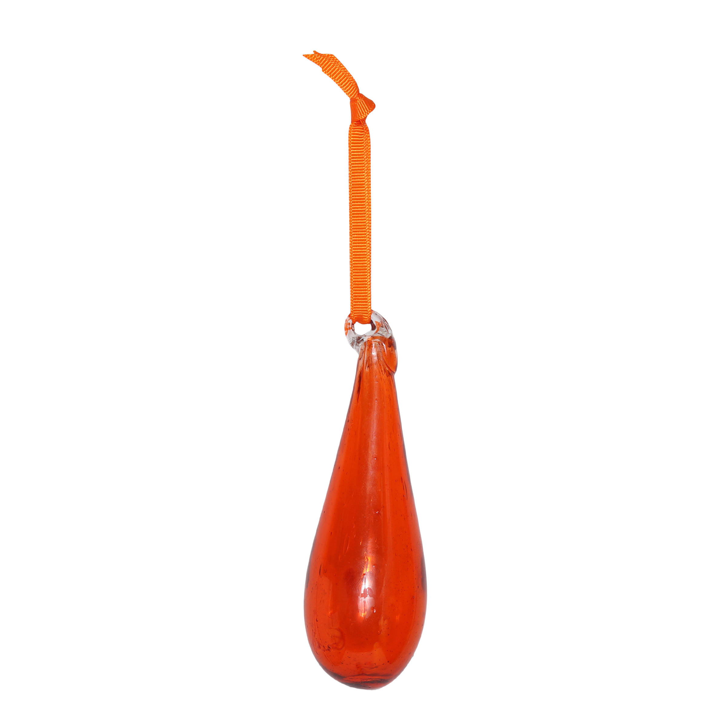 Organic Glass Droplet 10cm, Orange