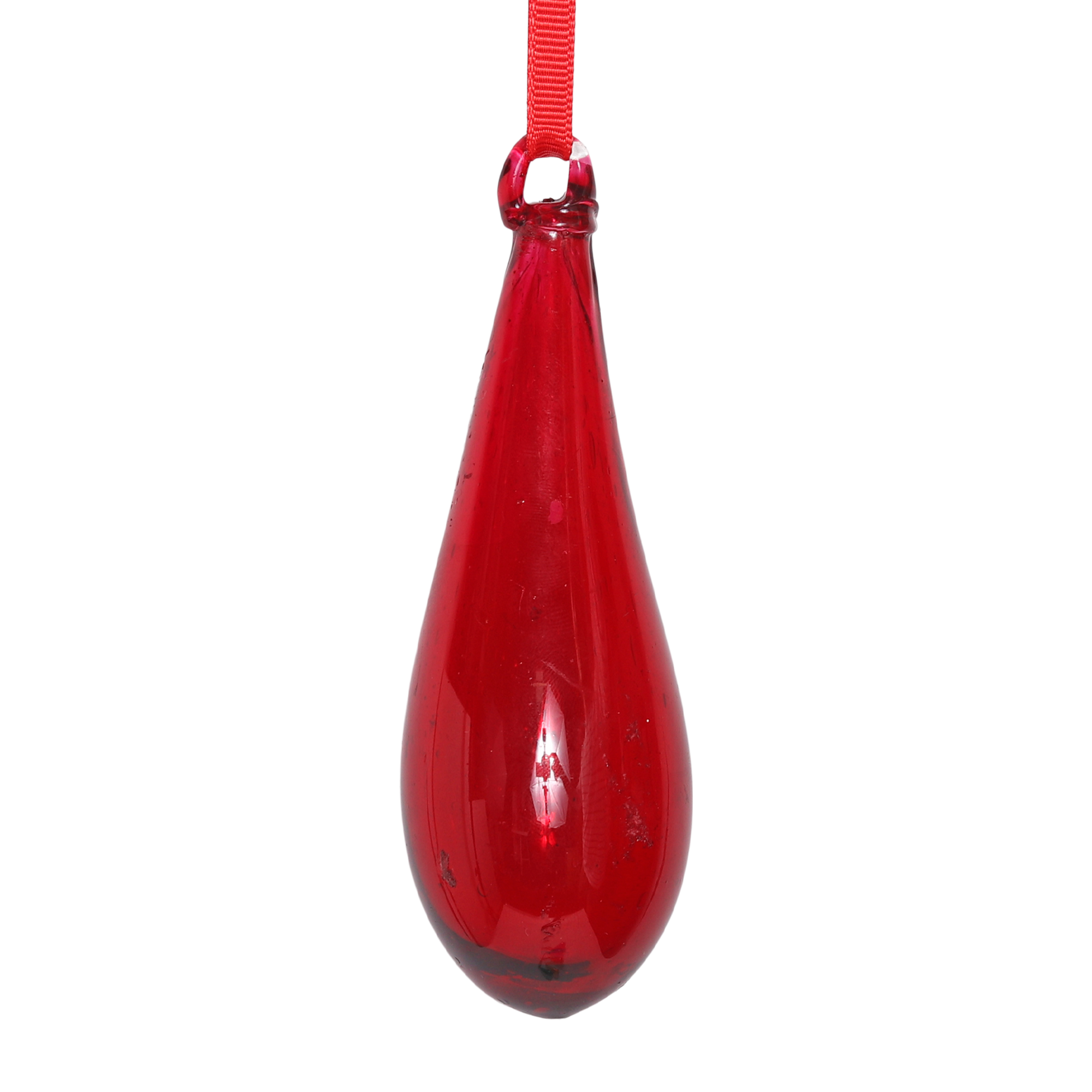 Organic Glass Droplet 10cm, Red
