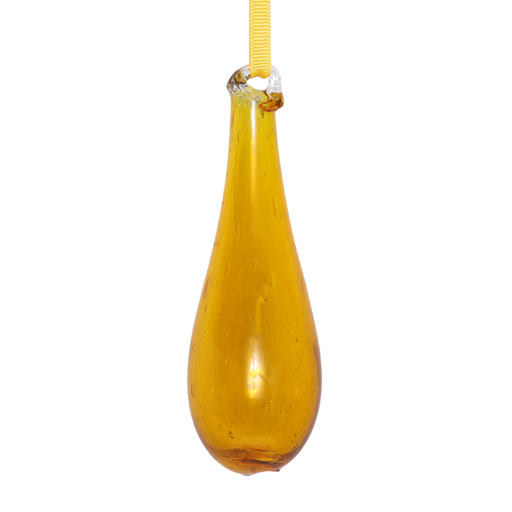 Organic Glass Droplet 10cm, Yellow