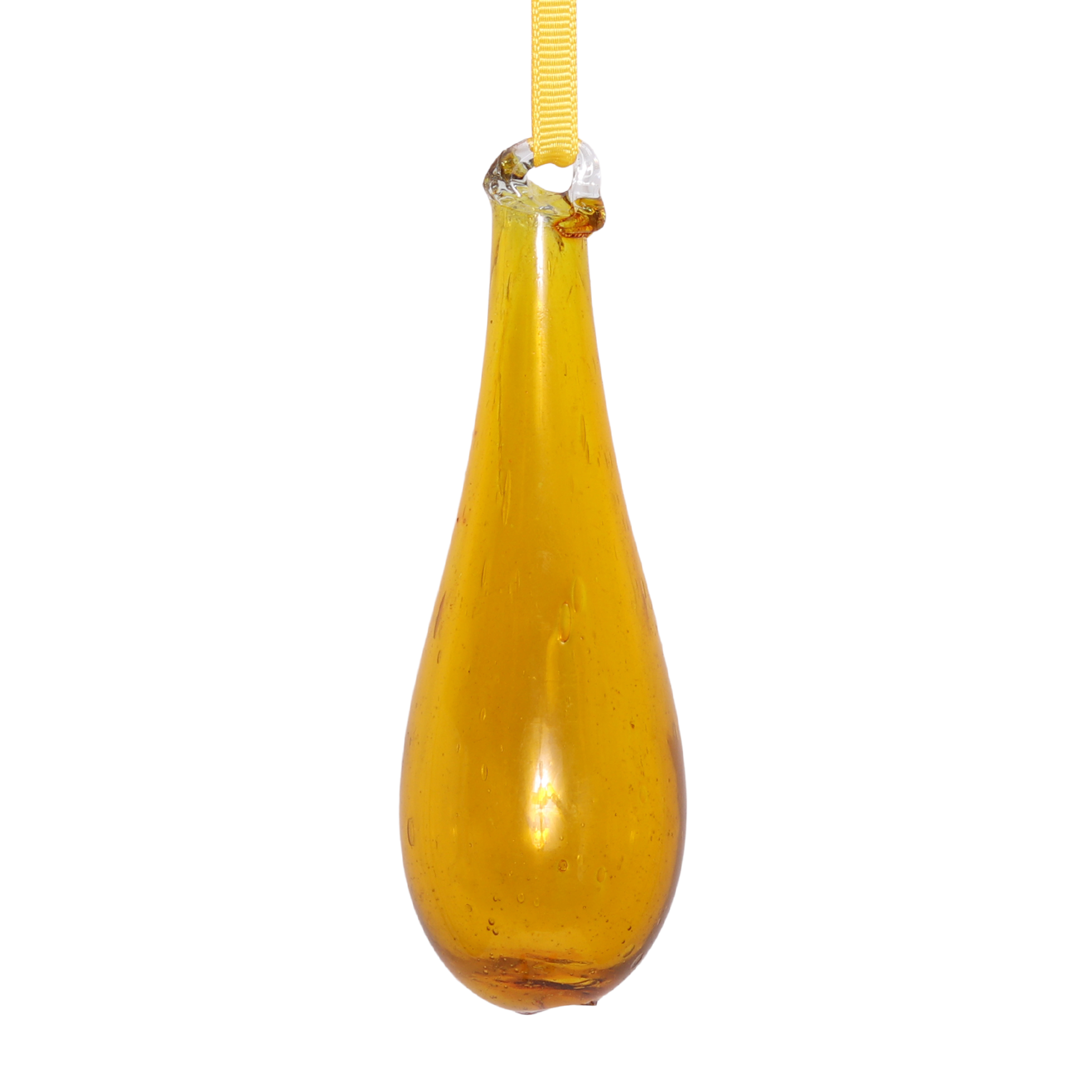Organic Glass Droplet 10cm, Yellow