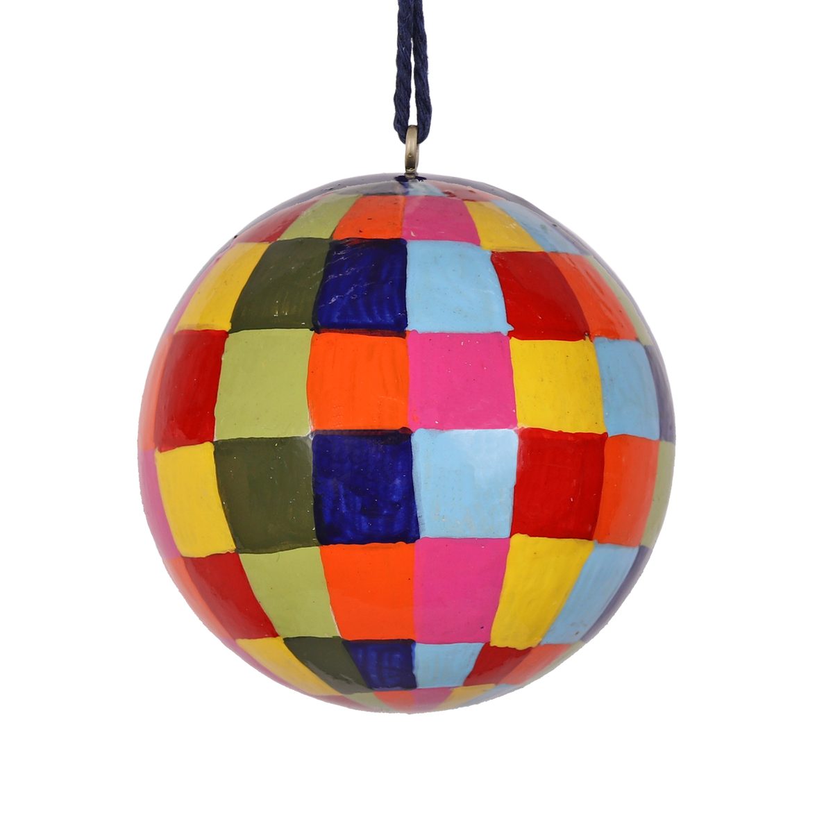 Papier Mache Multicolour Bauble