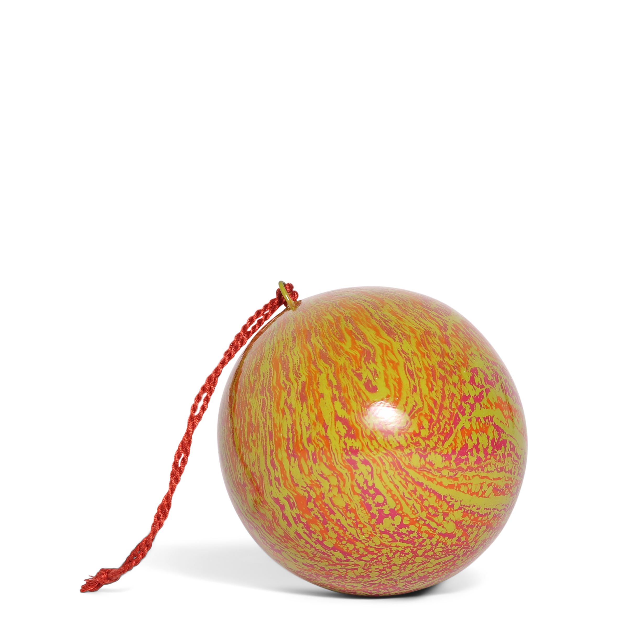 Marble Green Papier Mâché Bauble