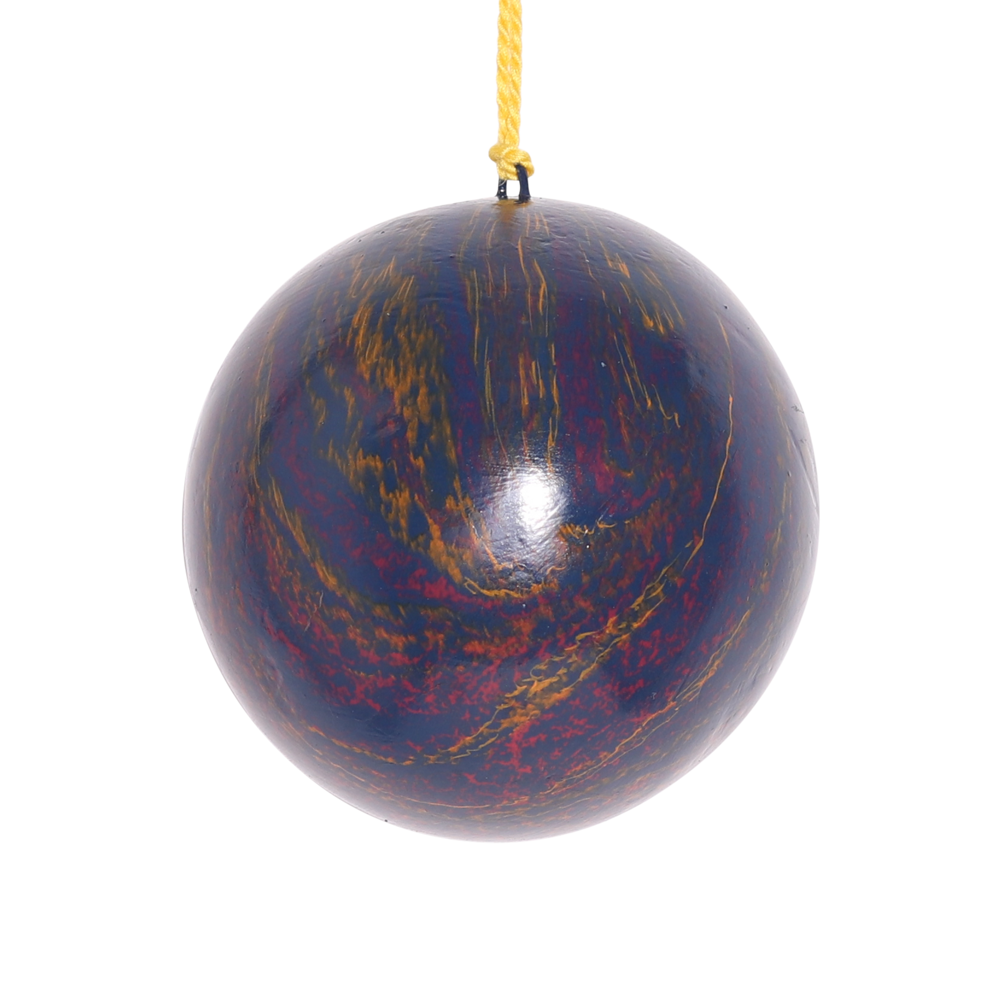 Marble Blue Papier Mâché Bauble