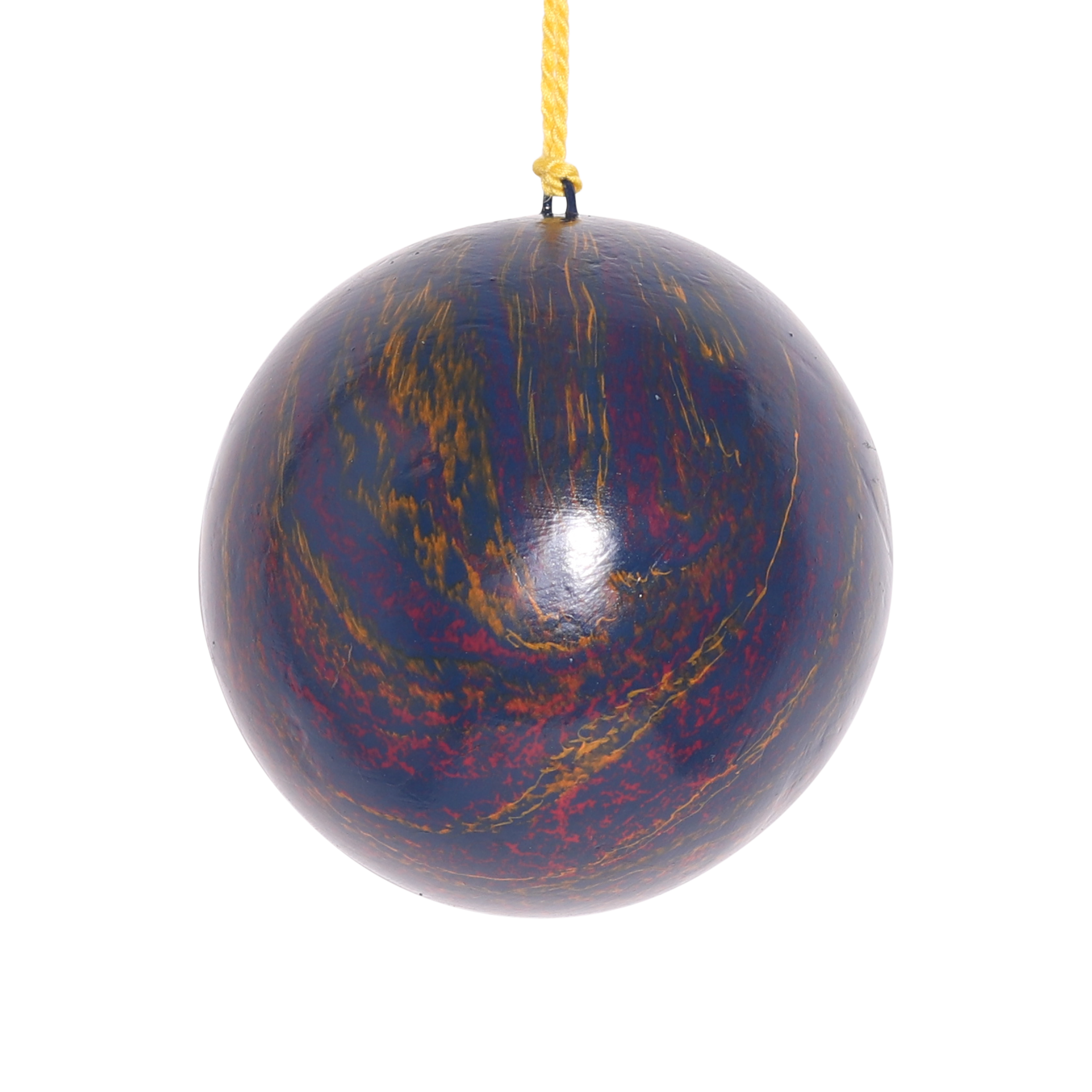 Marble Blue Papier Mâché Bauble