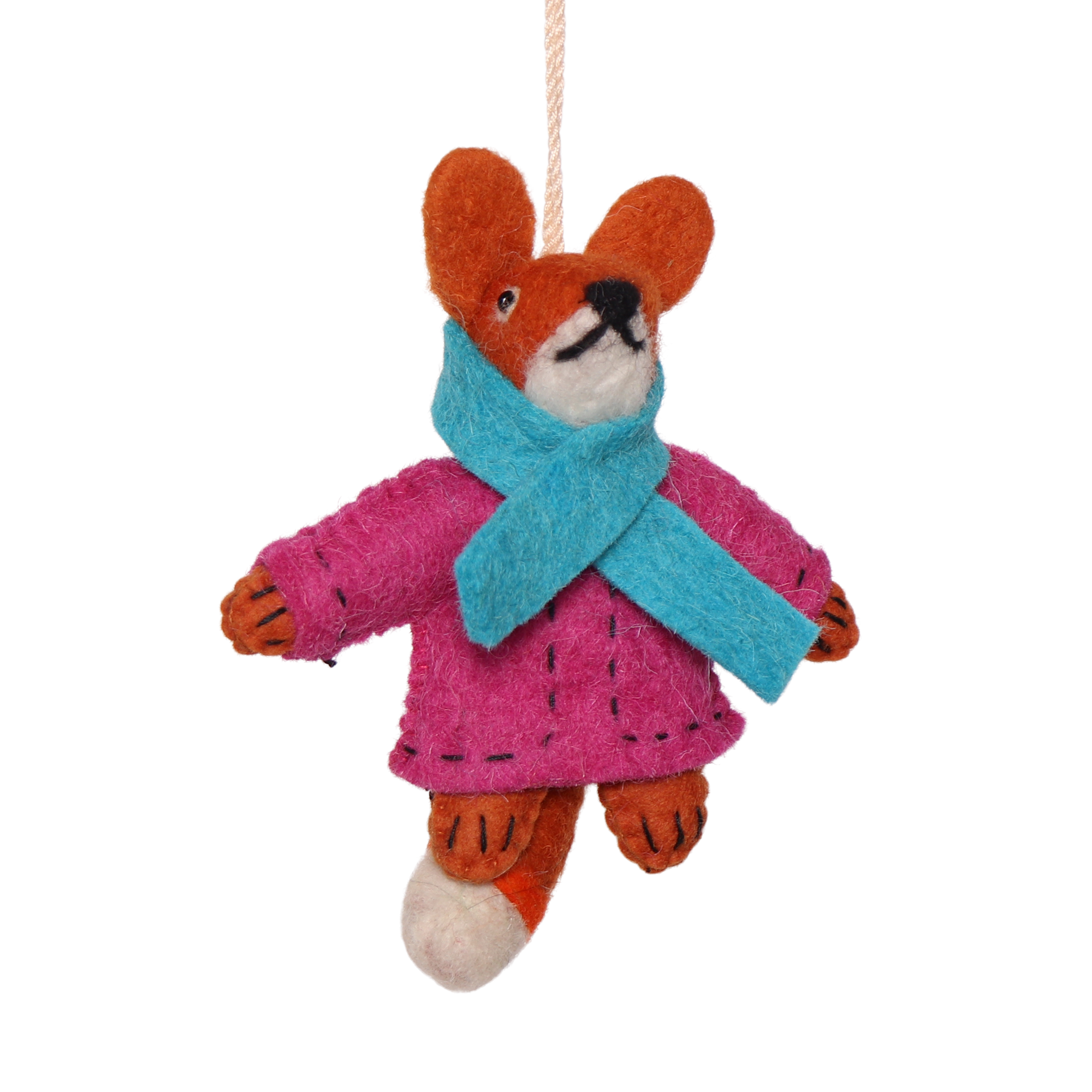 Felt Fox in Jacket, 12cm
