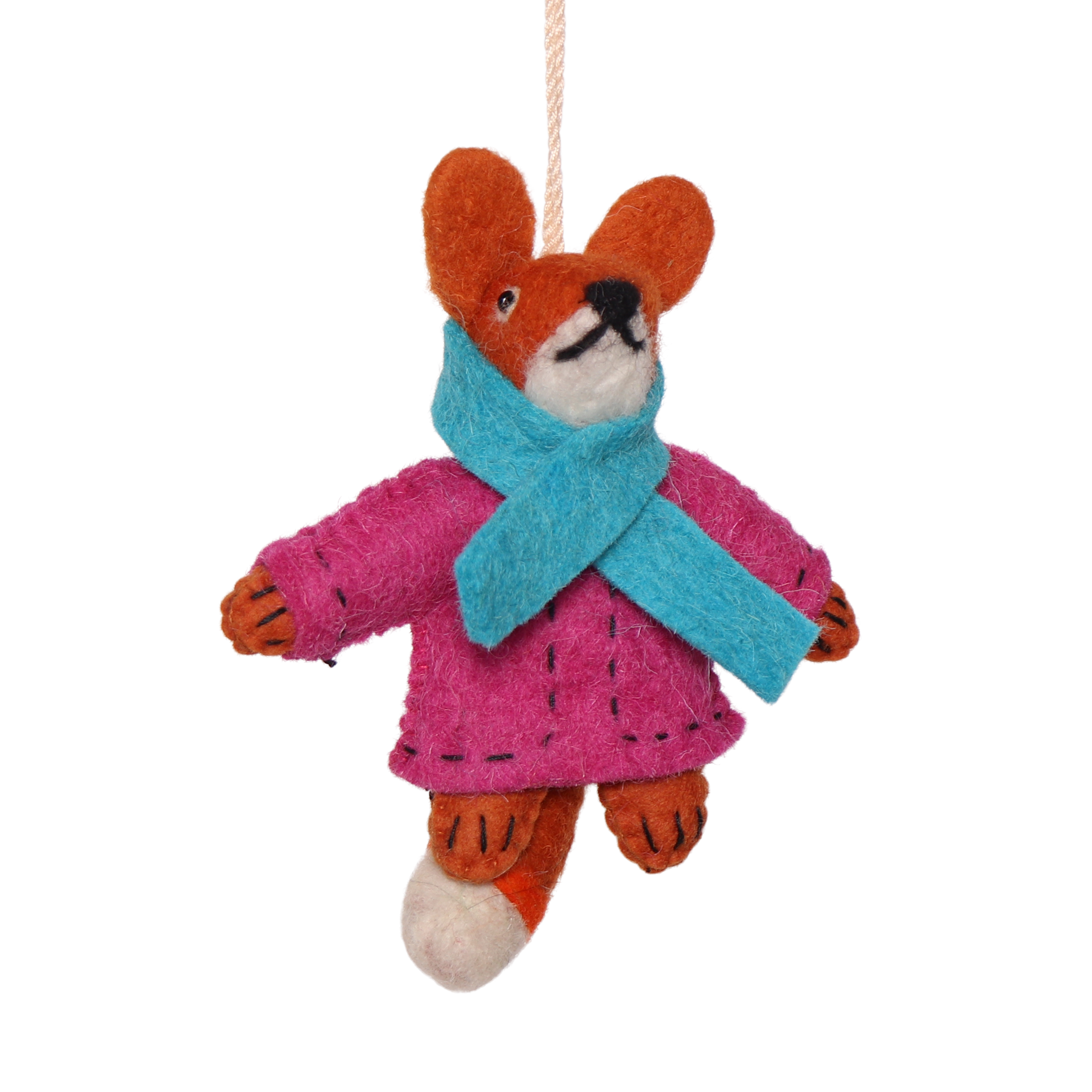 Felt Fox in Jacket, 12cm