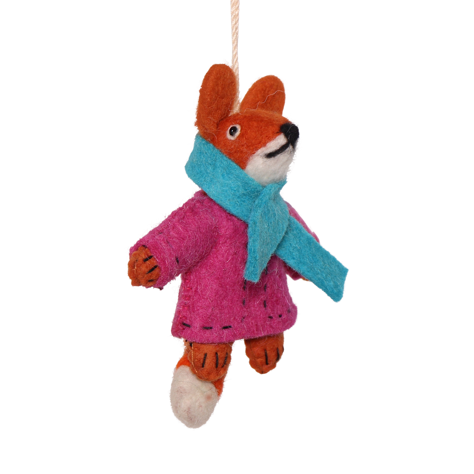 Felt Fox in Jacket, 12cm