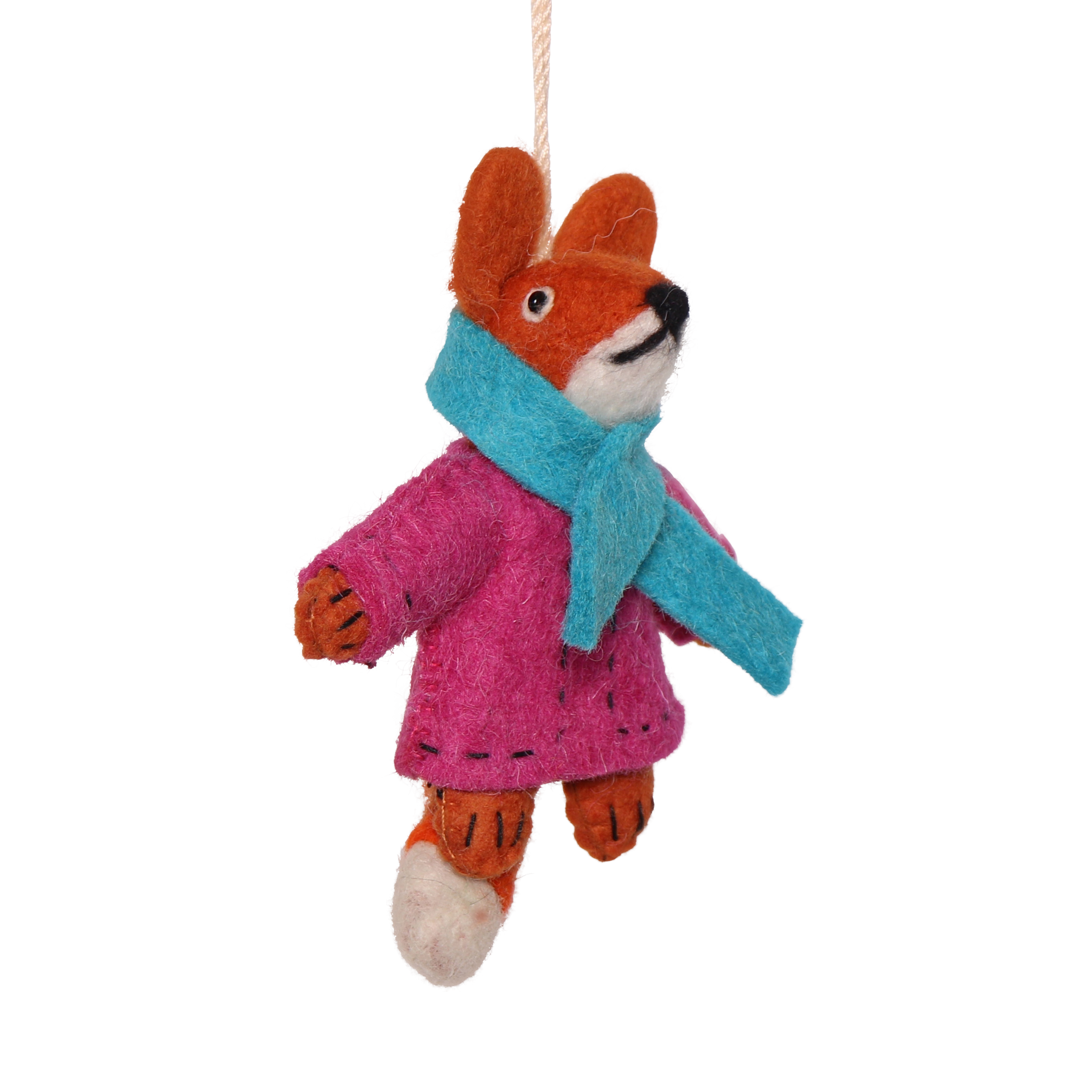 Felt Fox in Jacket, 12cm