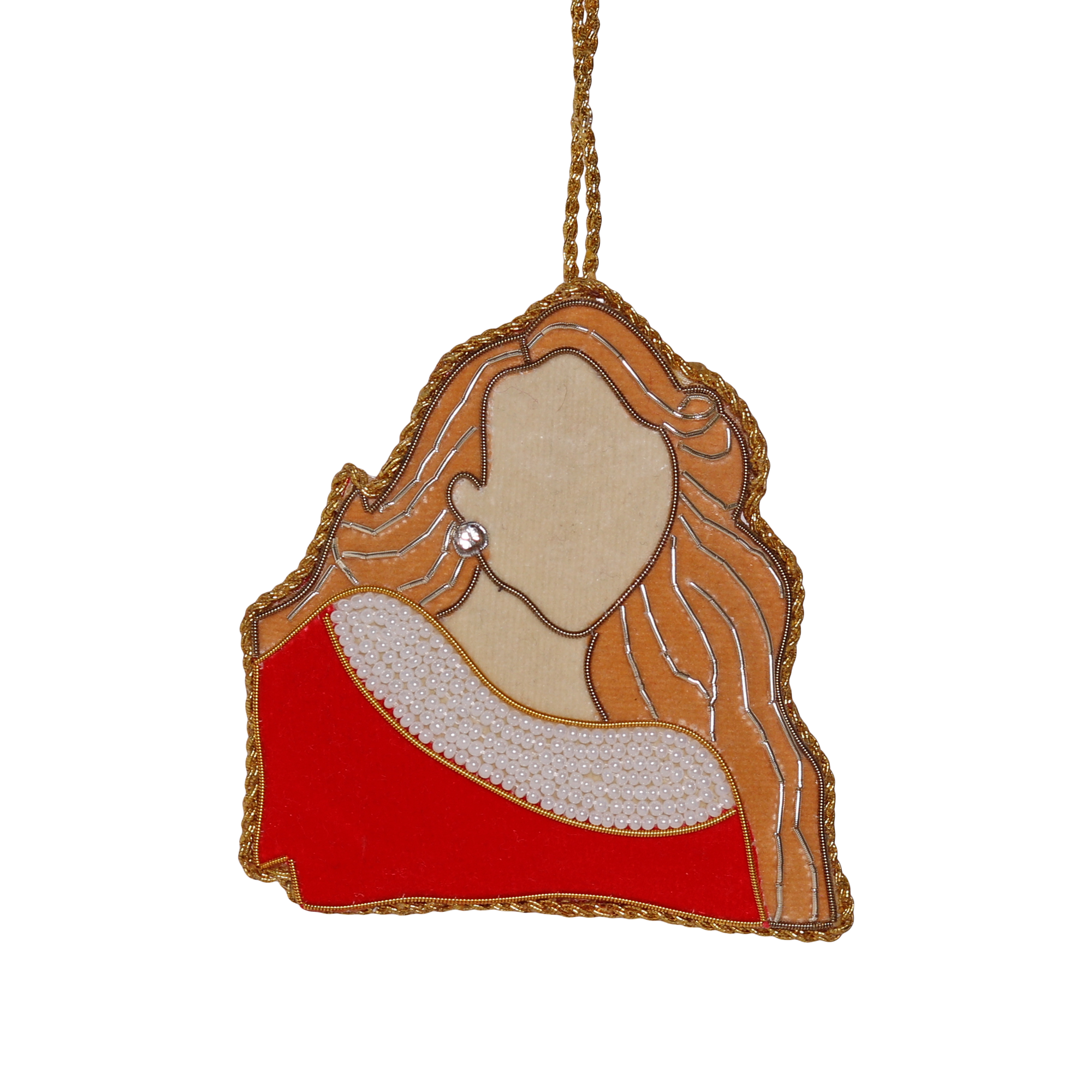 All I Want for Christmas Embroidered Decoration, 10cm