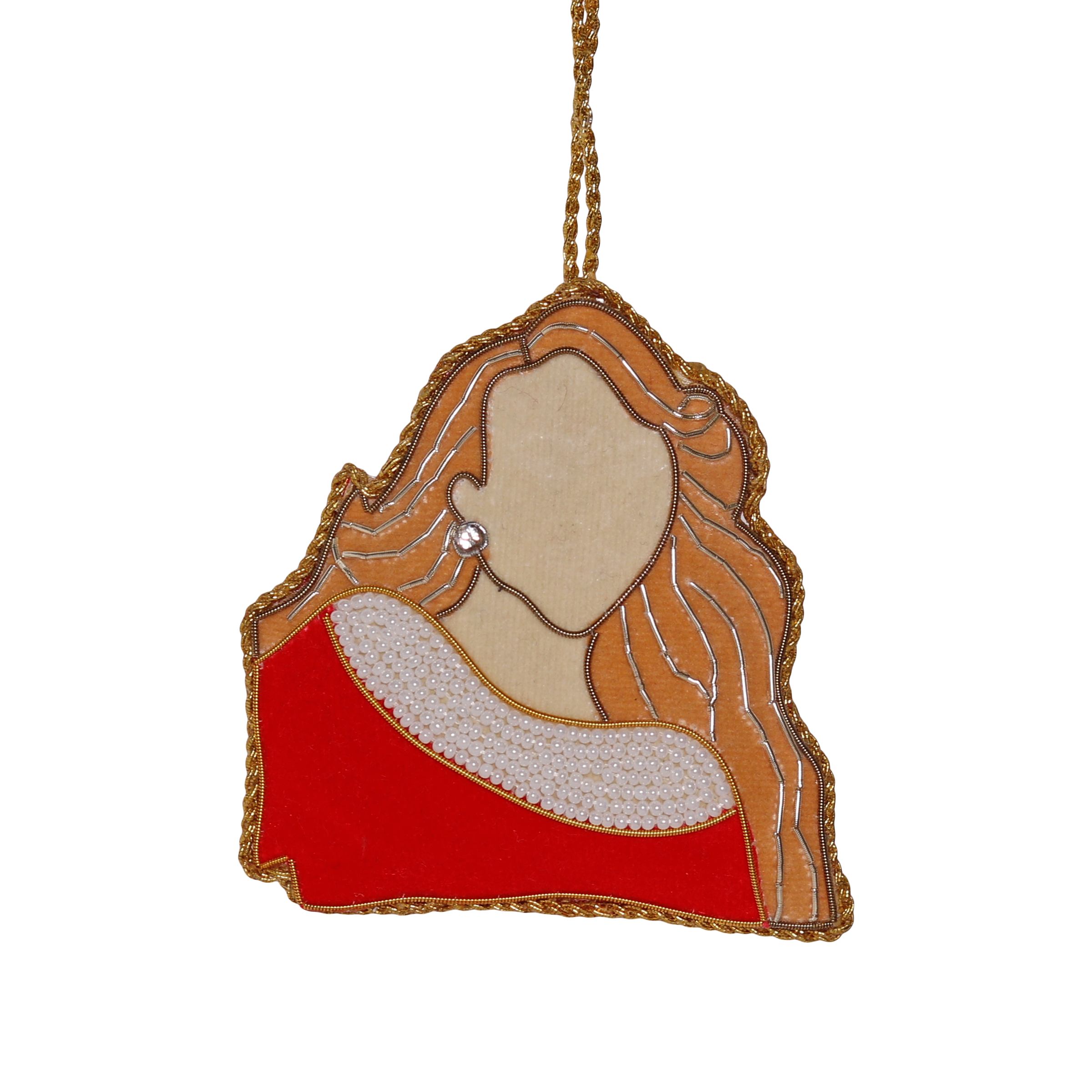 All I Want for Christmas Embroidered Decoration, 10cm