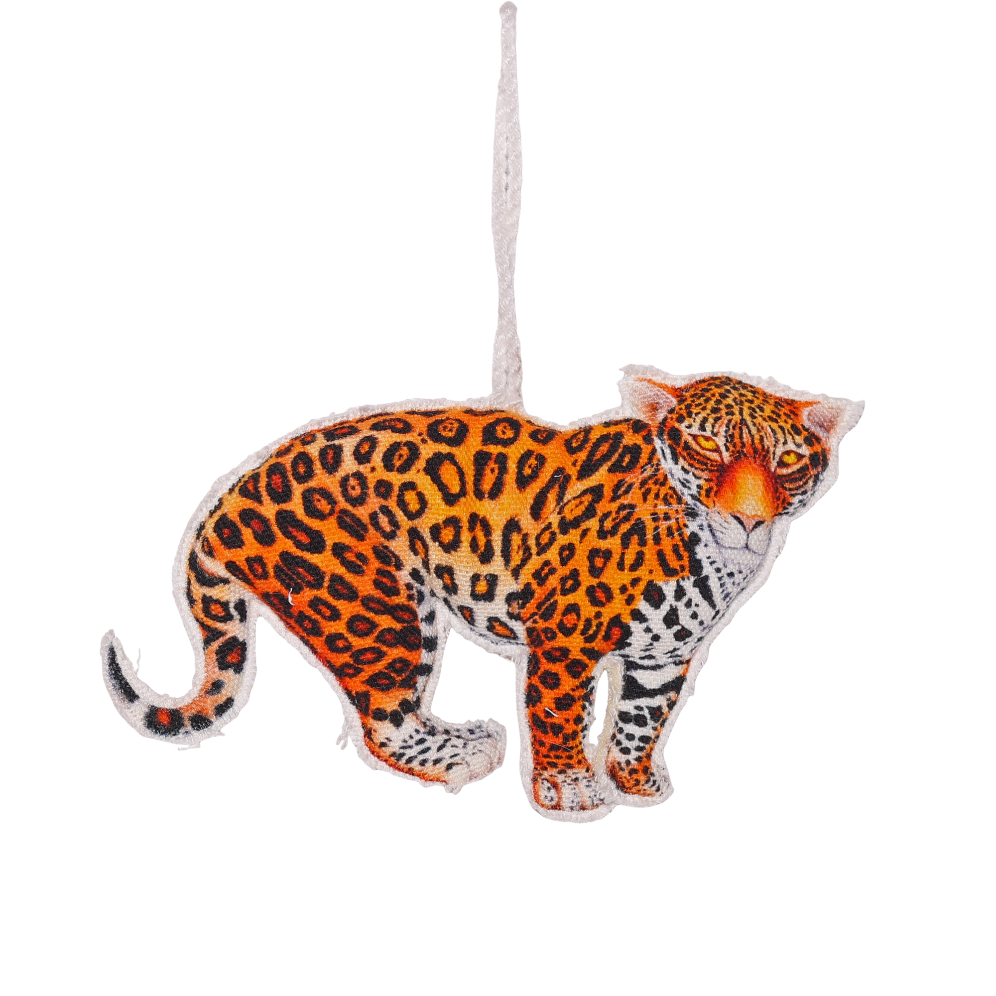 Beryl Cook The Jaguar Fabric Decoration, 12cm