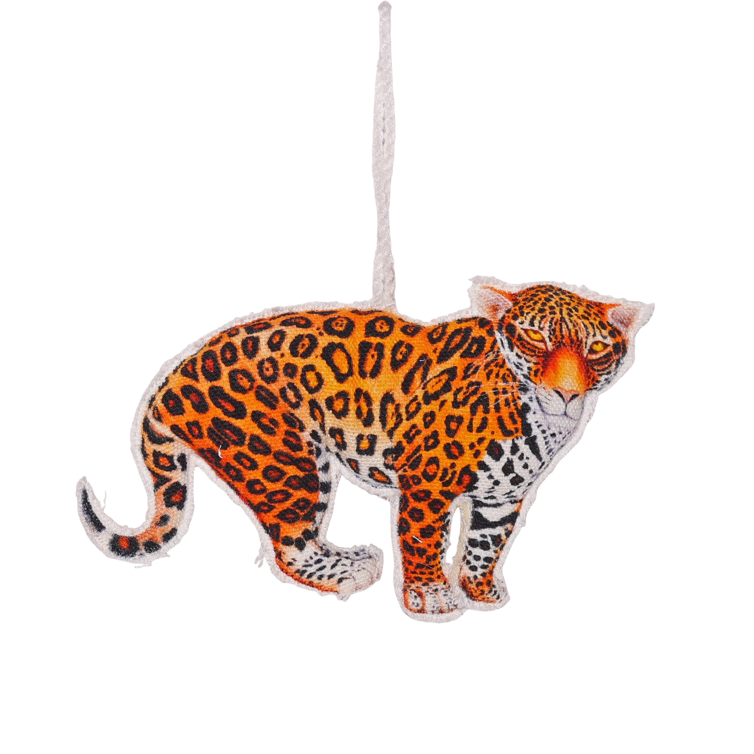 Beryl Cook The Jaguar Fabric Decoration, 12cm