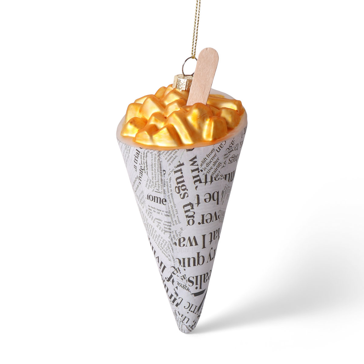 Cone of Chips Glass Decoration