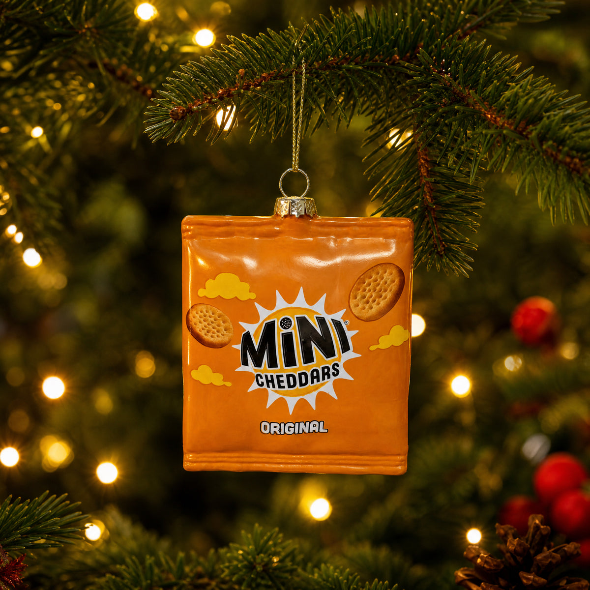 Mini Cheddar Packet Glass Decoration