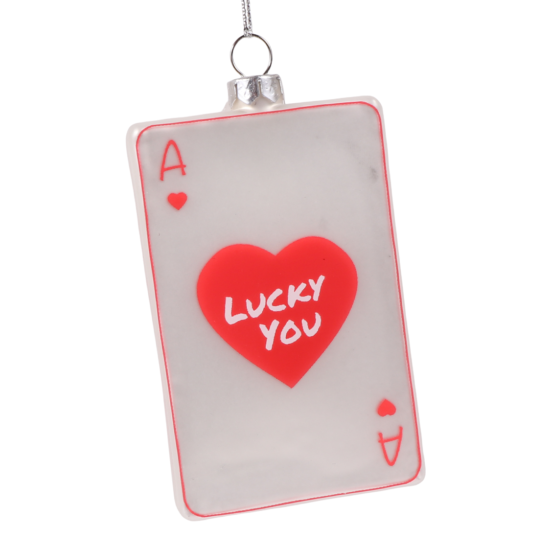 Playing Card Glass Decoration