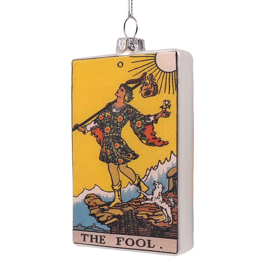 The Fool Tarot Card Glass Decoration