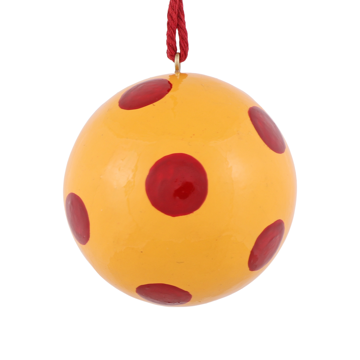 Polka Dot Papier Mache Bauble