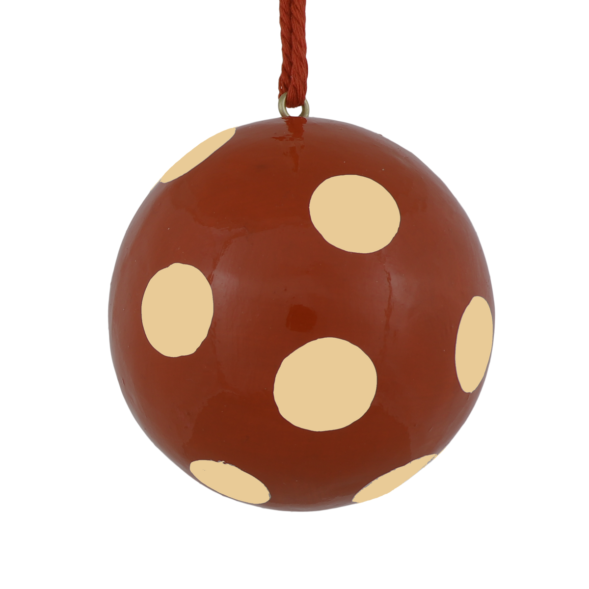 Polka Dot Papier Mache Bauble