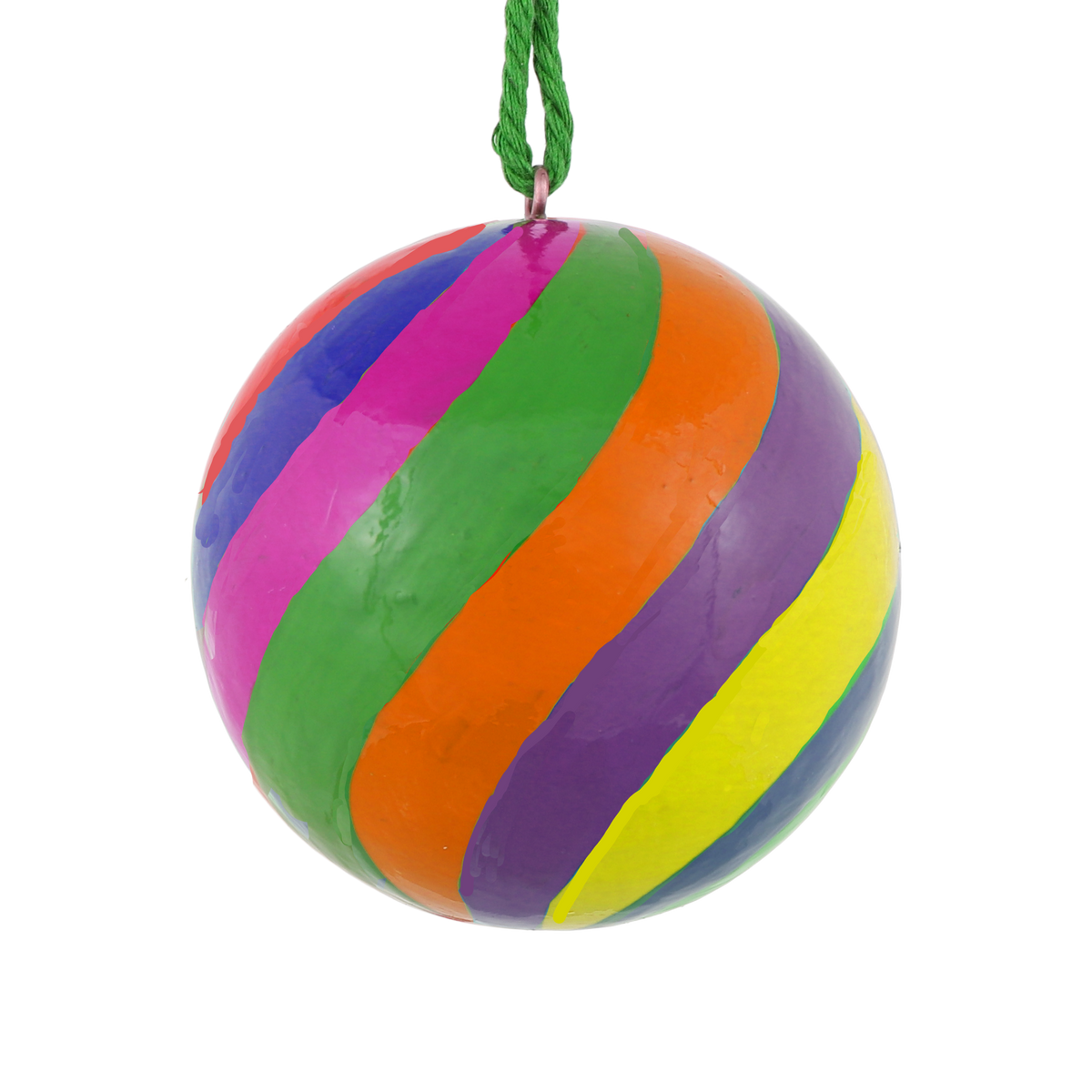 Papier Mache Multicolour Bauble