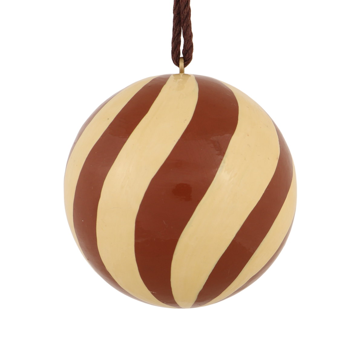 Swirl Papier Mache Bauble