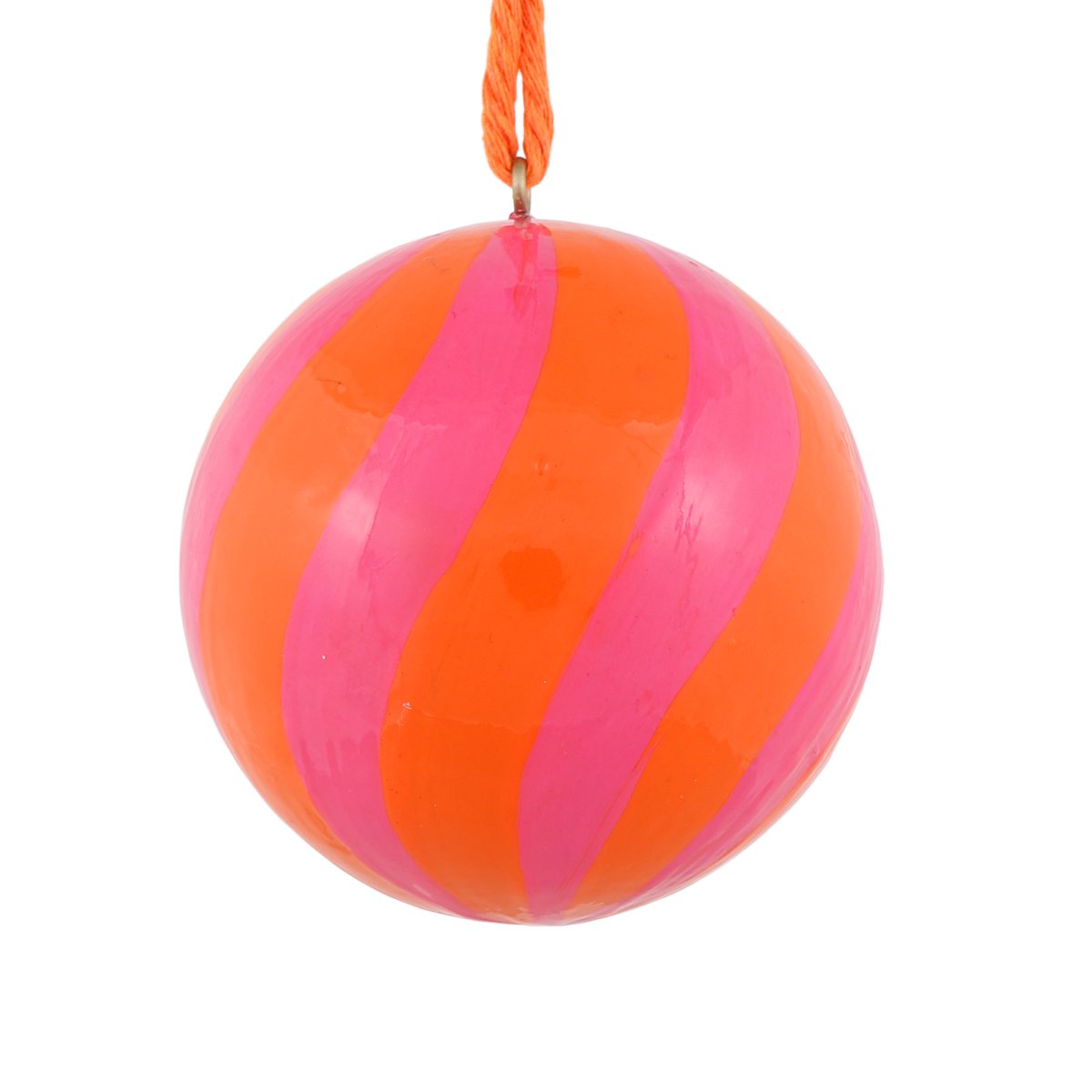 Swirl Papier Mache Bauble