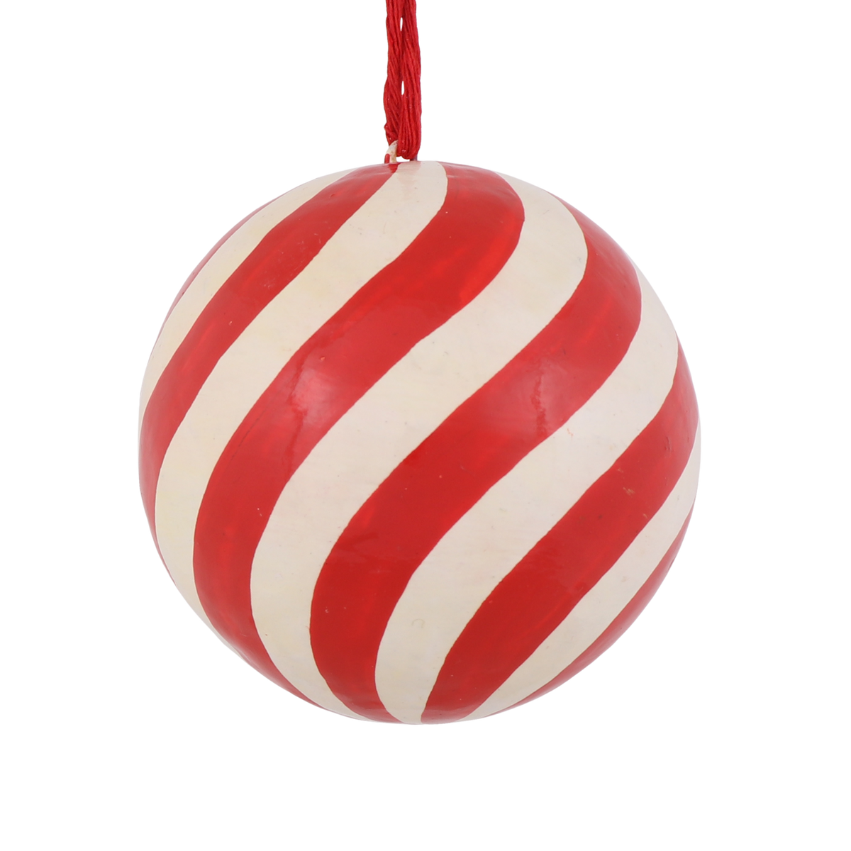 Swirl Papier Mache Bauble