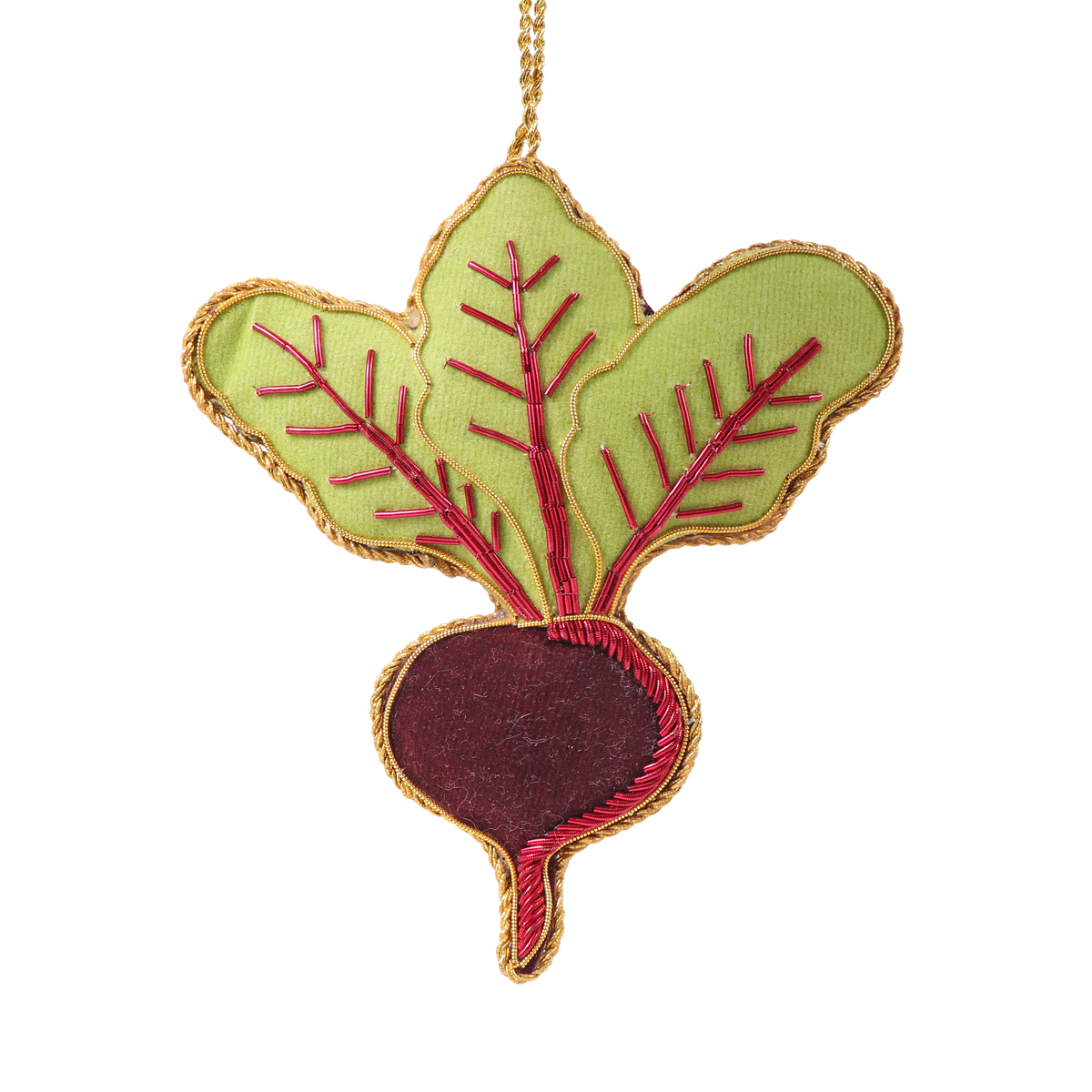 Beetroot Embroidered Decoration