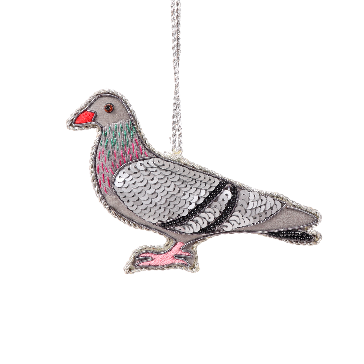 Pigeon Embroidered Decoration