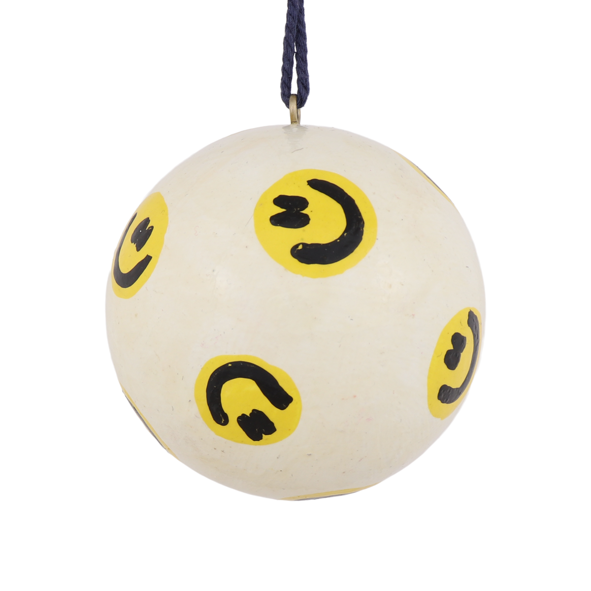 Smiley Face Papier Mache Bauble