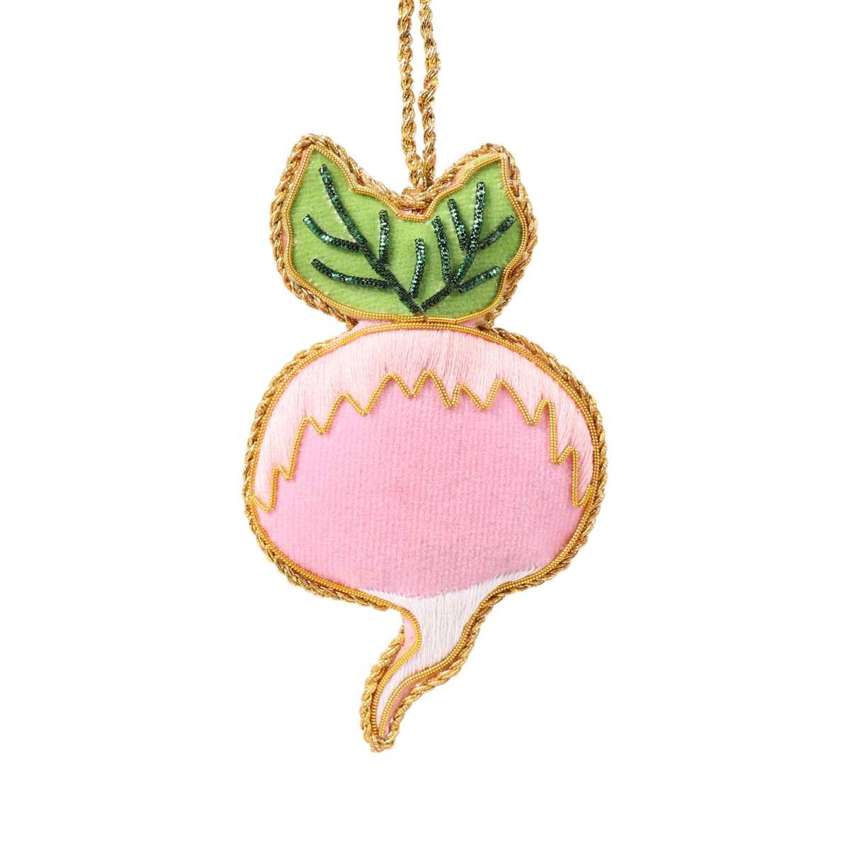 Radish Embroidered Decoration