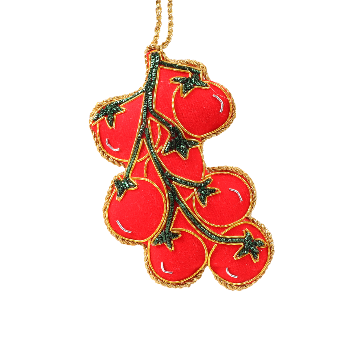 Vine Tomatoes Embroidered Decoration