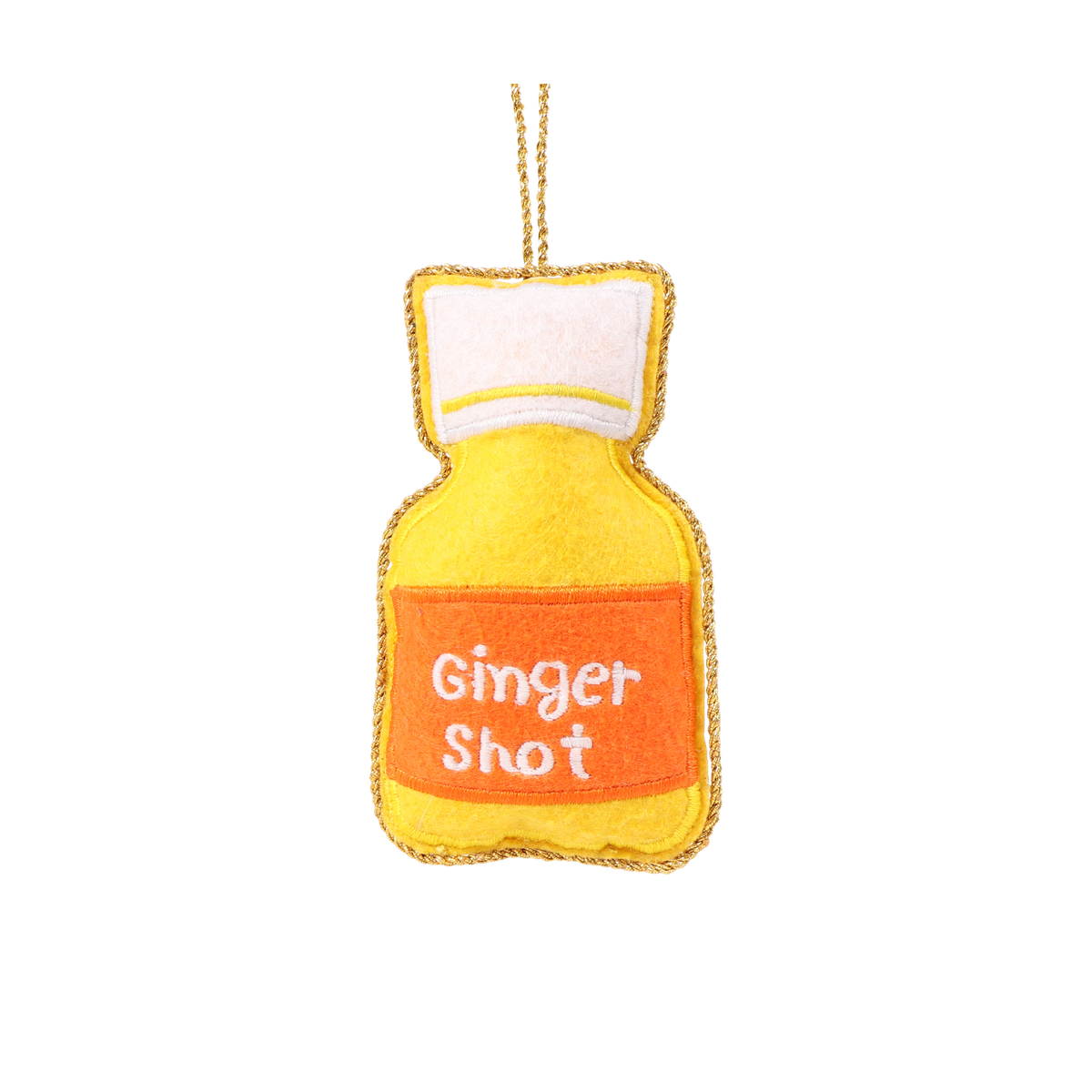 Ginger Shot Embroidered Decoration