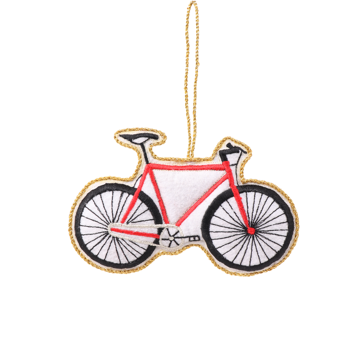 Fixie Bike Embroidered Decoration