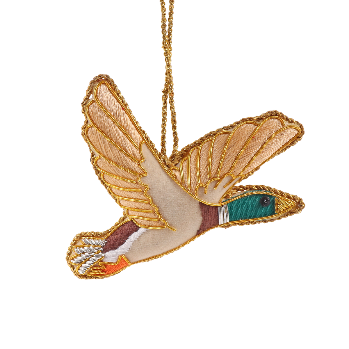 Flying Duck Embroidered Decoration