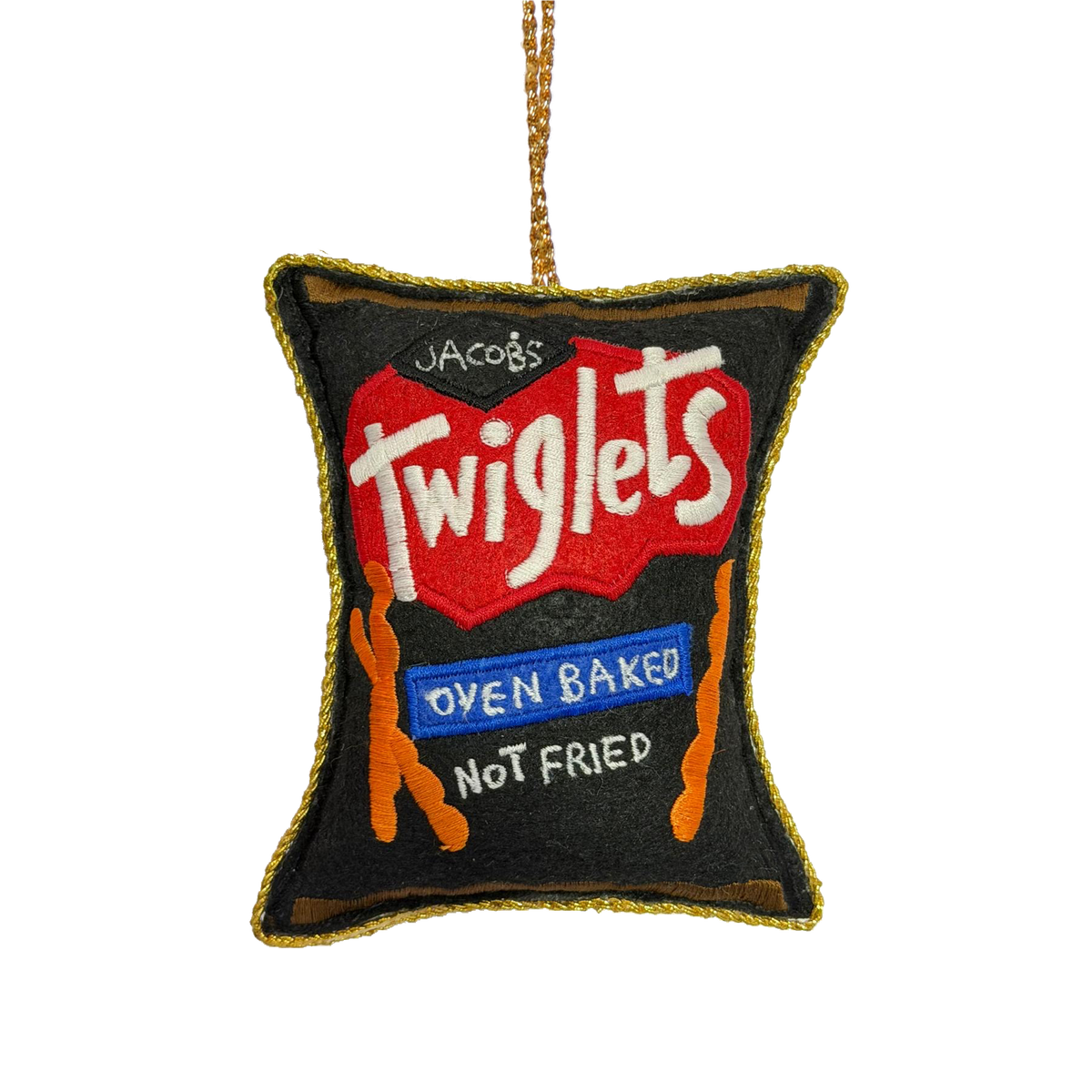 Twiglets Packet Embroidered Decoration