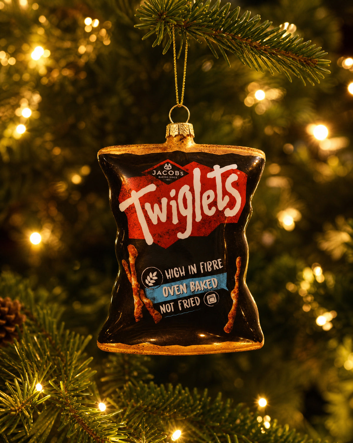 Twiglets Packet Glass Decoration