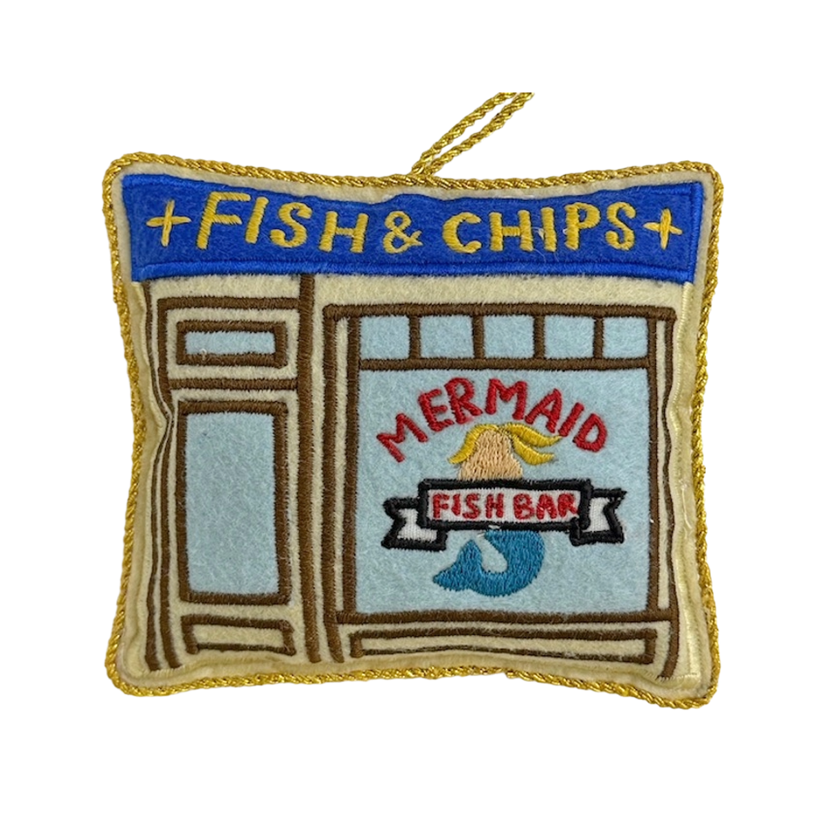 Takeaway Shop Embroidered Decoration