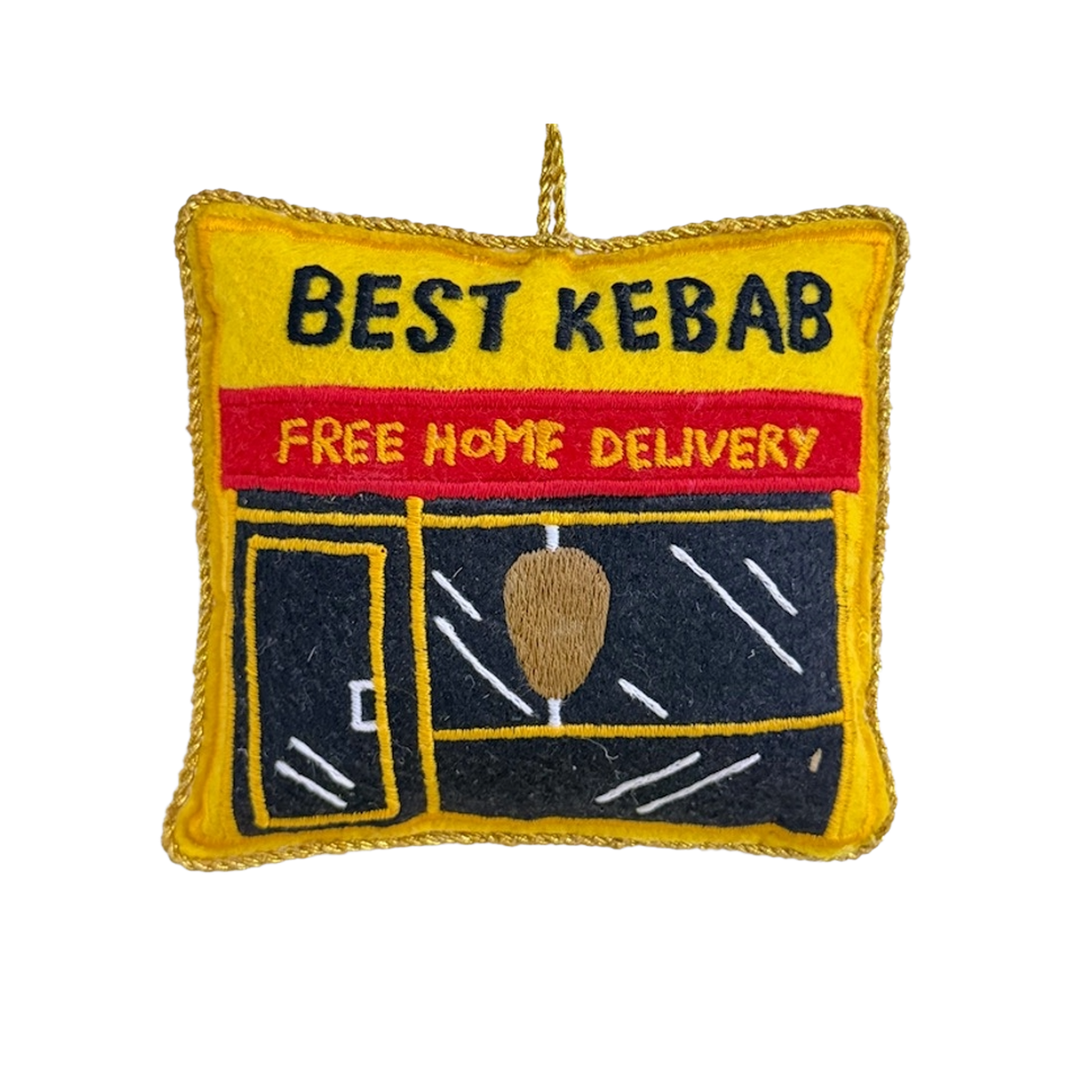Takeaway Shop Embroidered Decoration