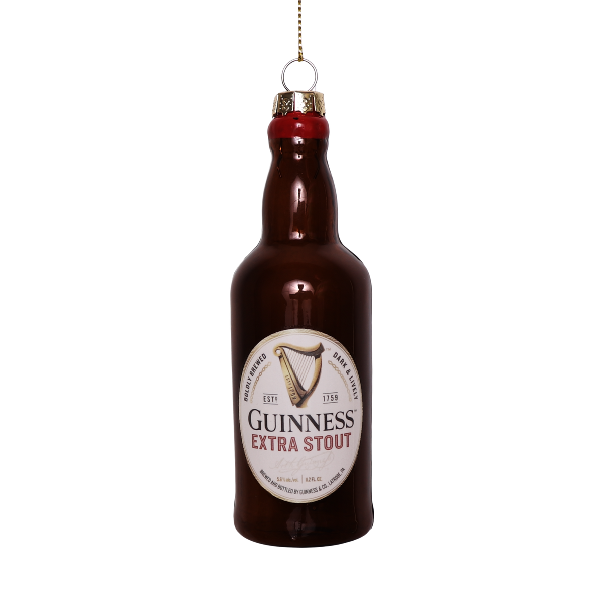 Guinness Stout Bottle Glass Decoration